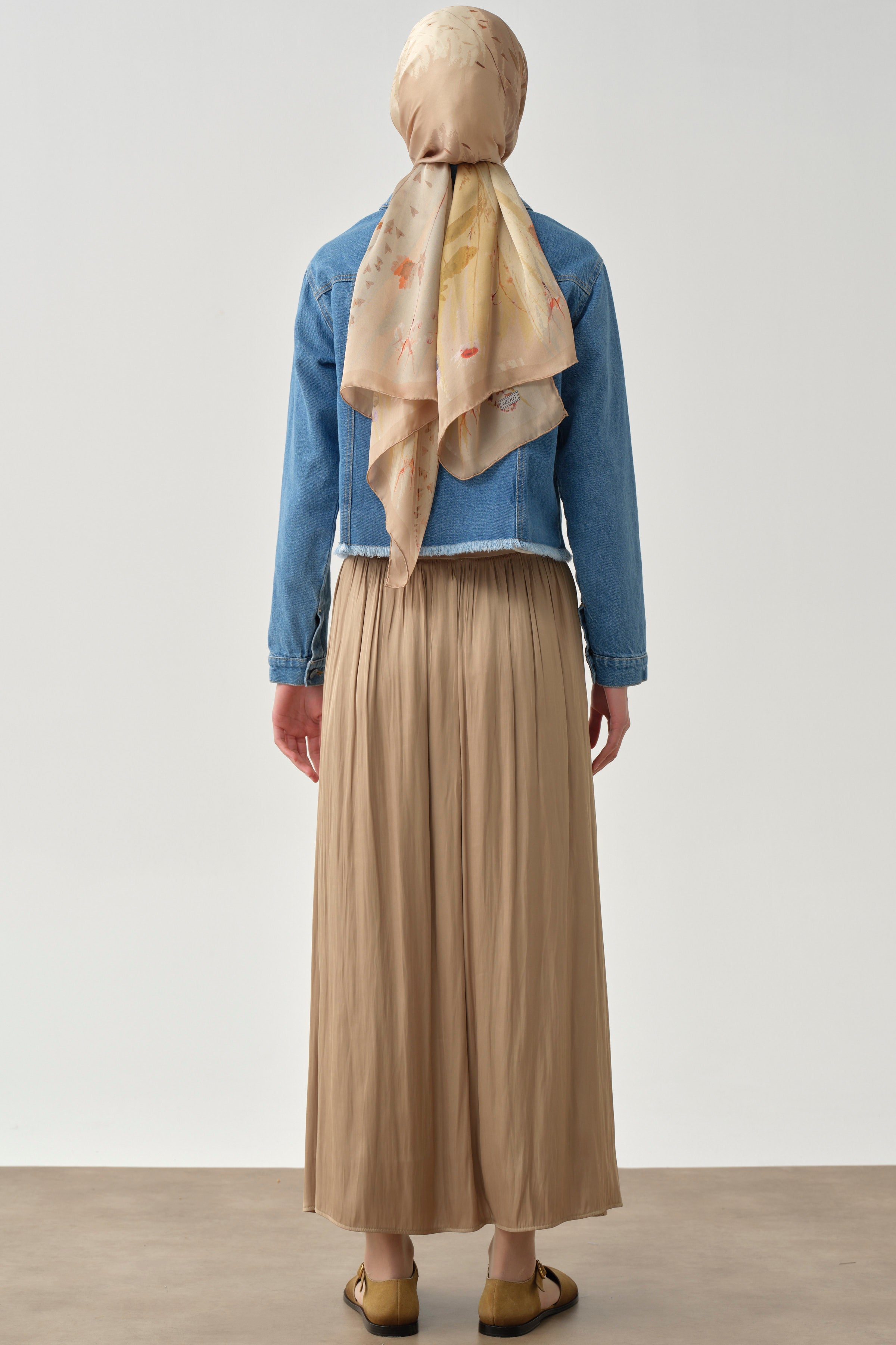 Büzgülü Etek - Olive TUGBA