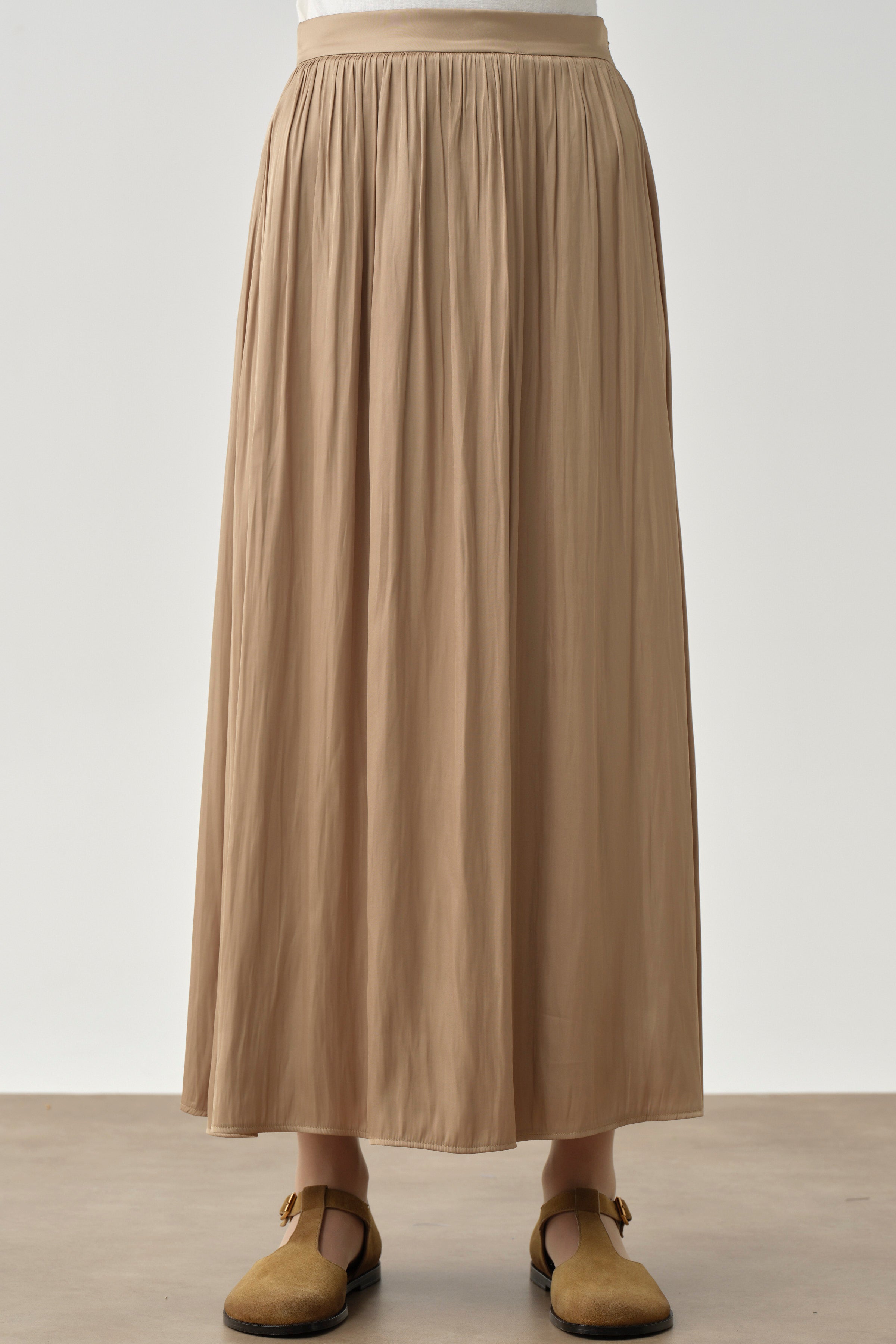 Büzgülü Etek - Olive TUGBA