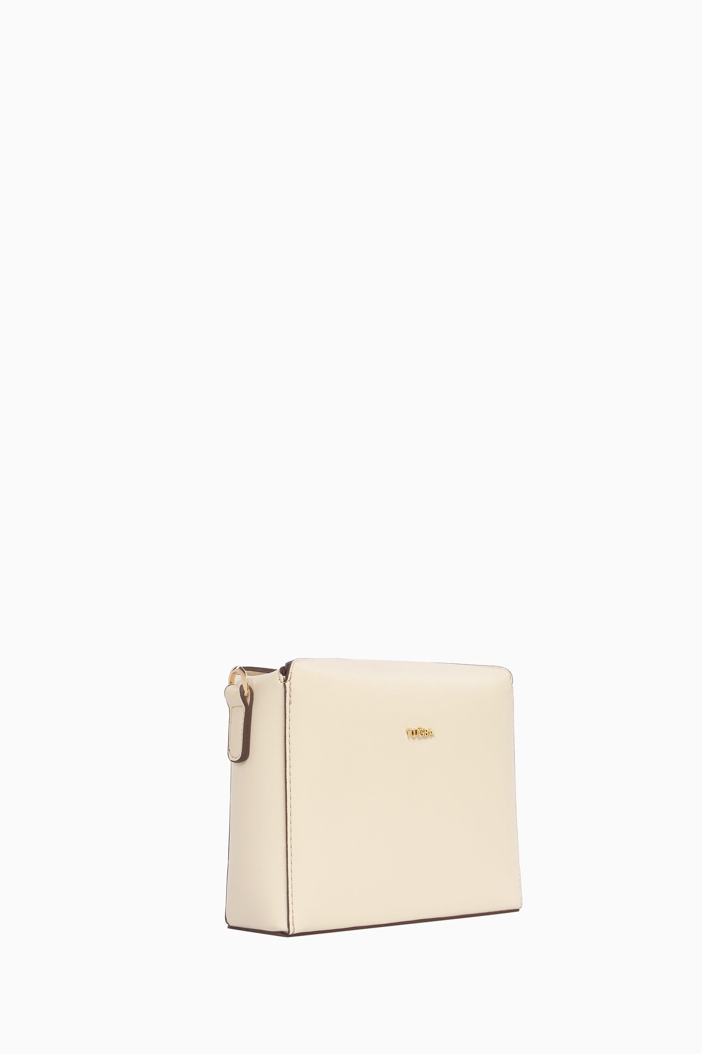 Çapraz Askılı Dikdörtgen Çanta - Krem TUGBA