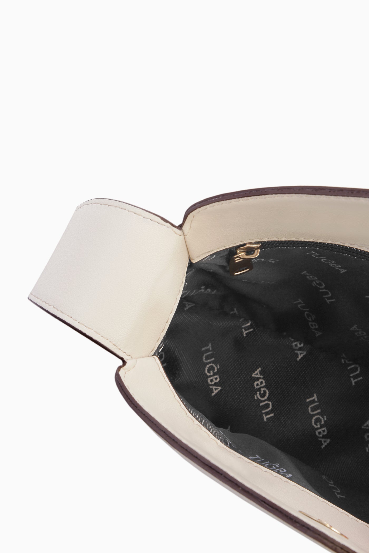 Çapraz Askılı Dikdörtgen Çanta - Krem TUGBA