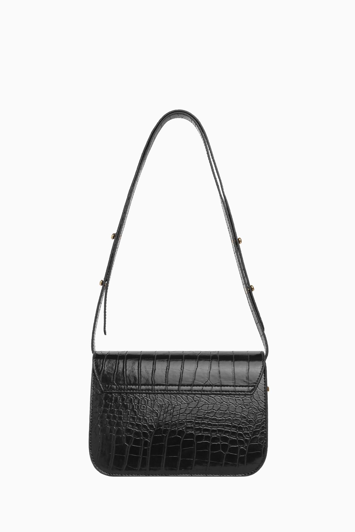 Çapraz Askılı Flap Çanta - Siyah TUGBA