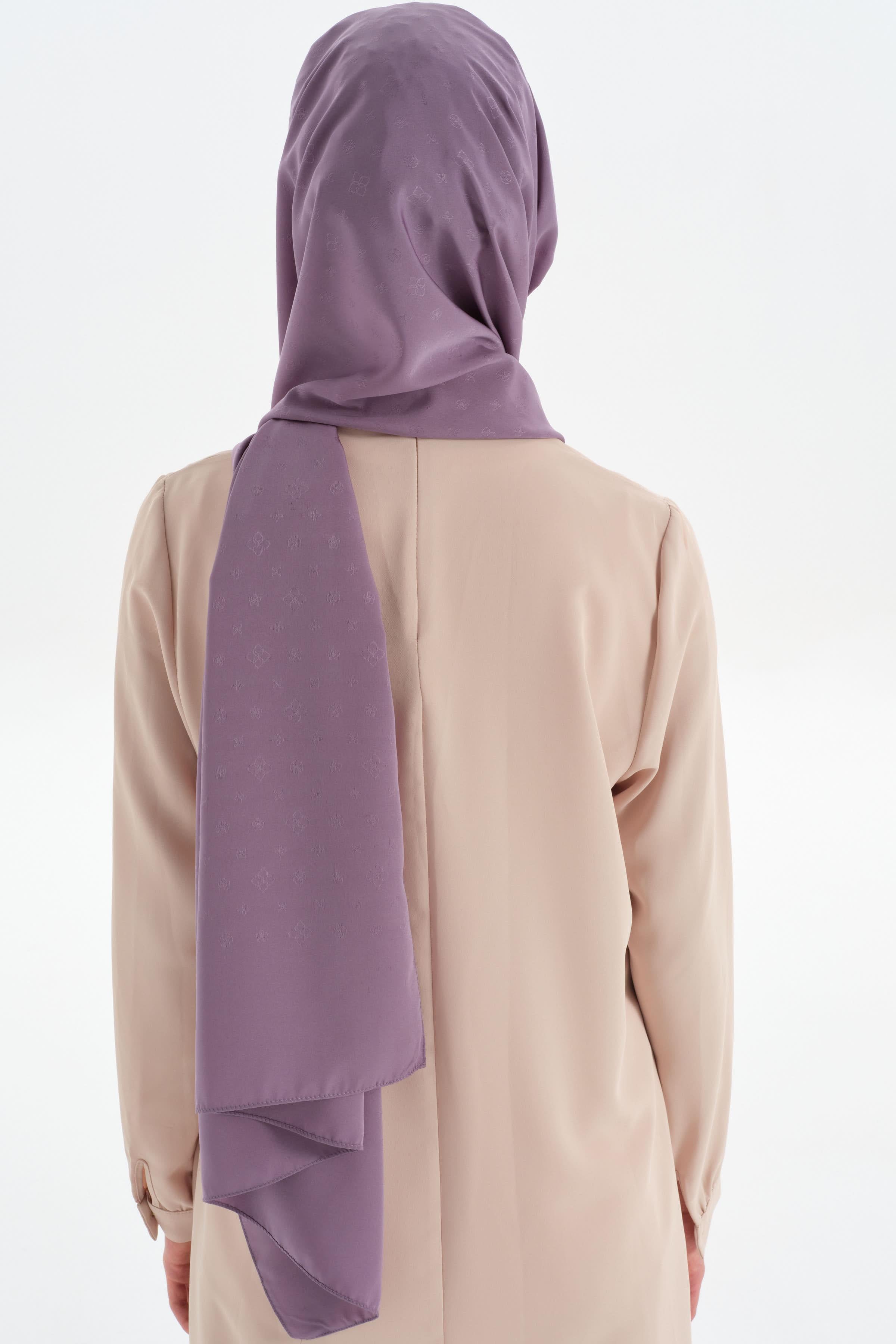 Çiçek Desen Şal - Mor TUGBA