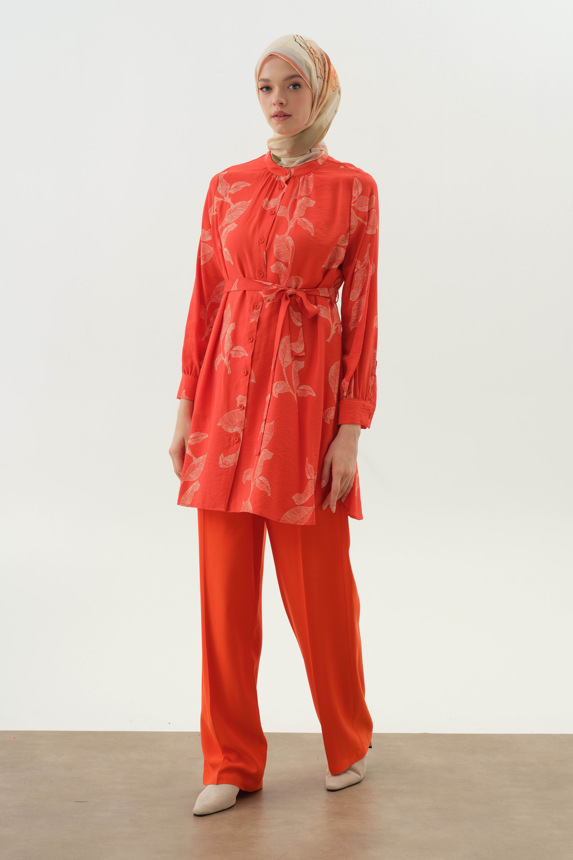 Cepli Bol Paça Pantolon - Mercan TUGBA