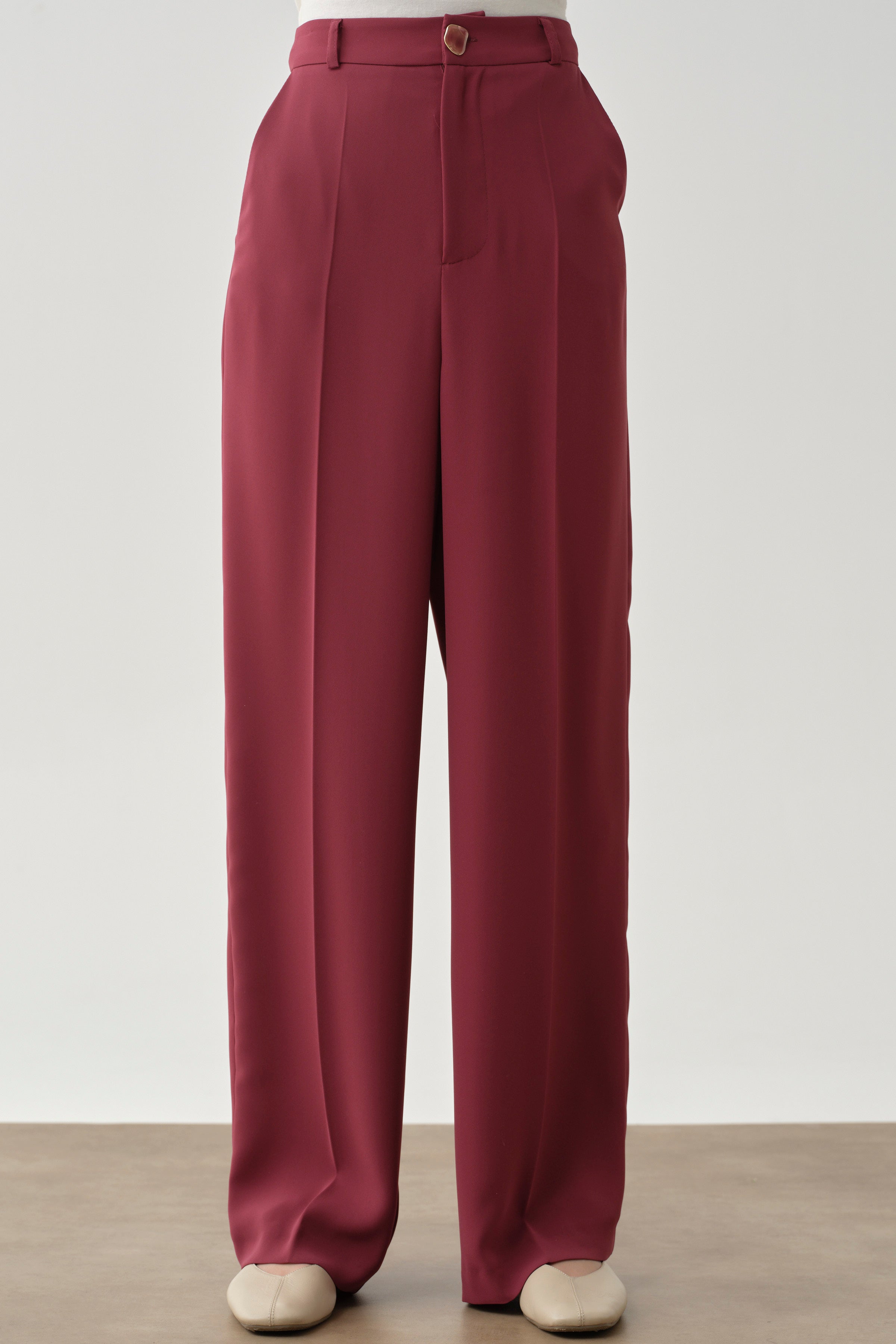 Cepli Bol Paça Pantolon - Mürdüm TUGBA