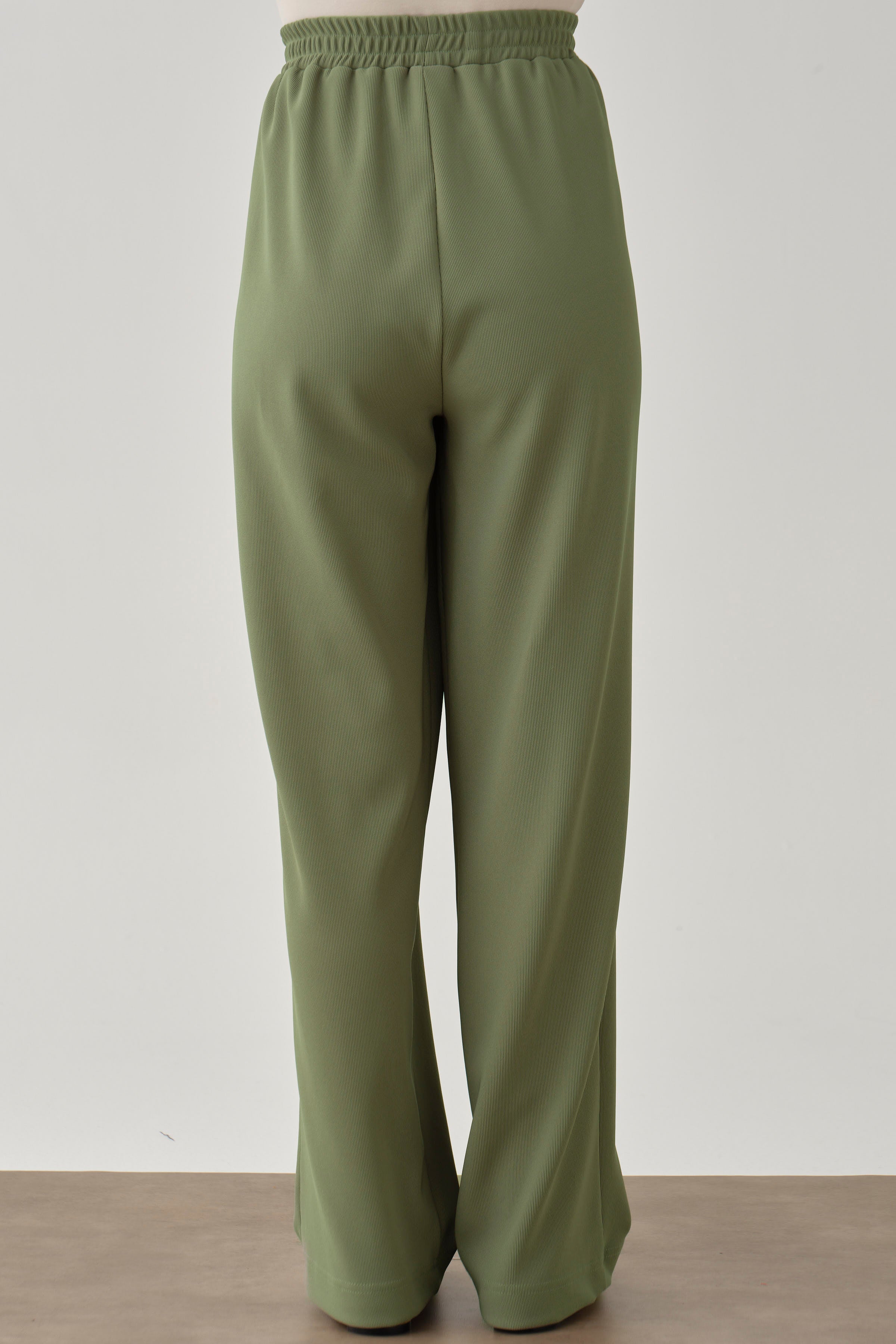 Cepli Boru Paça Örme Pantolon - Mint TUGBA