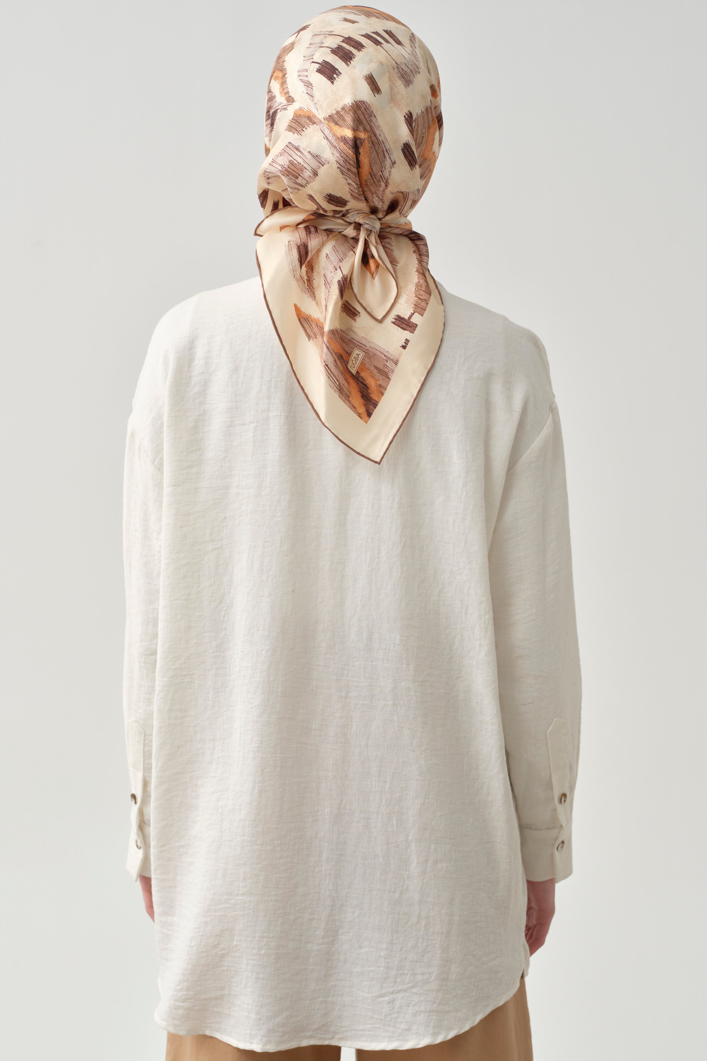 Cepli Kesik Detaylı Tunik - Ekru TUGBA