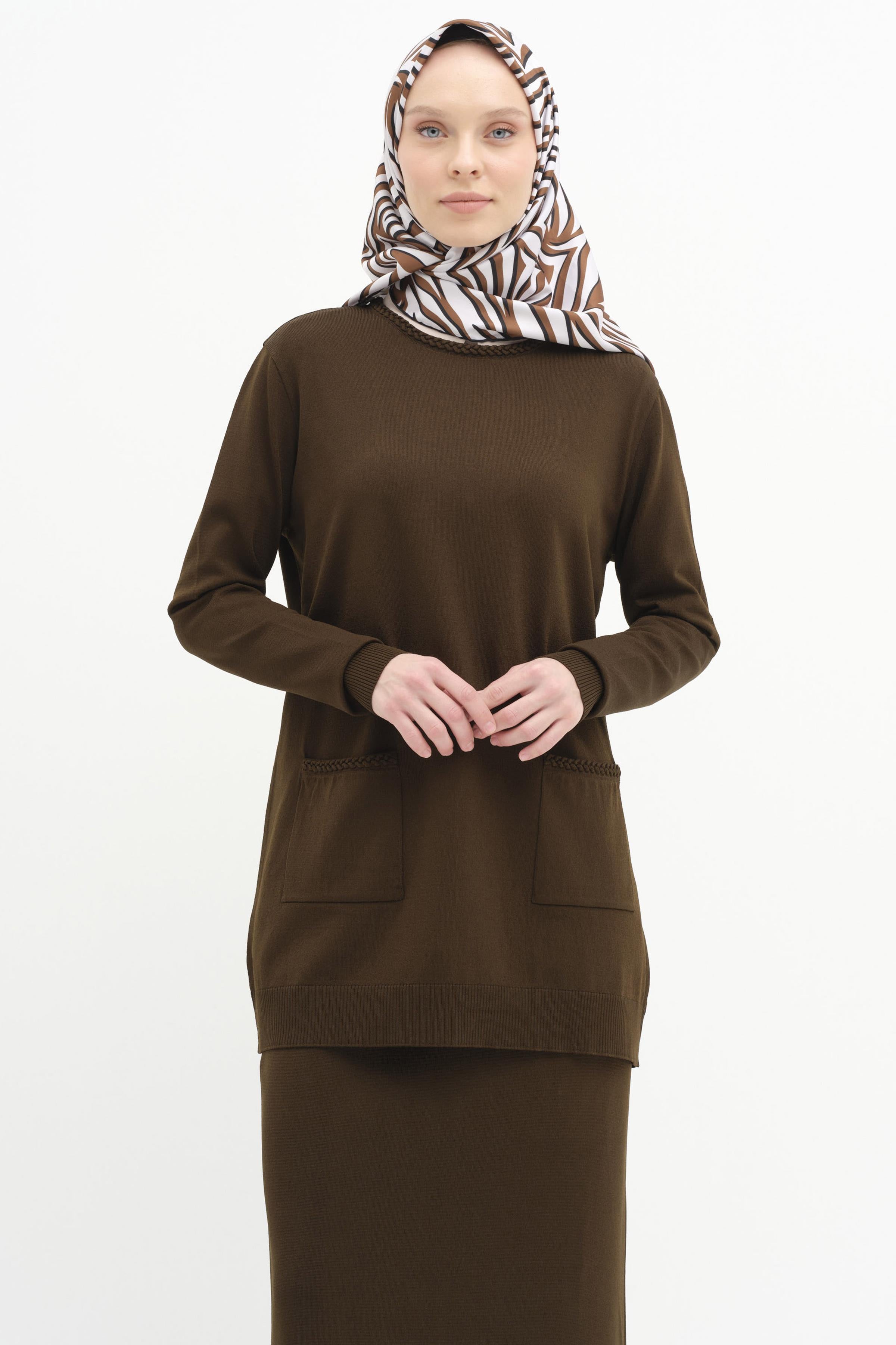 Cepli Triko Tunik - Haki TUGBA