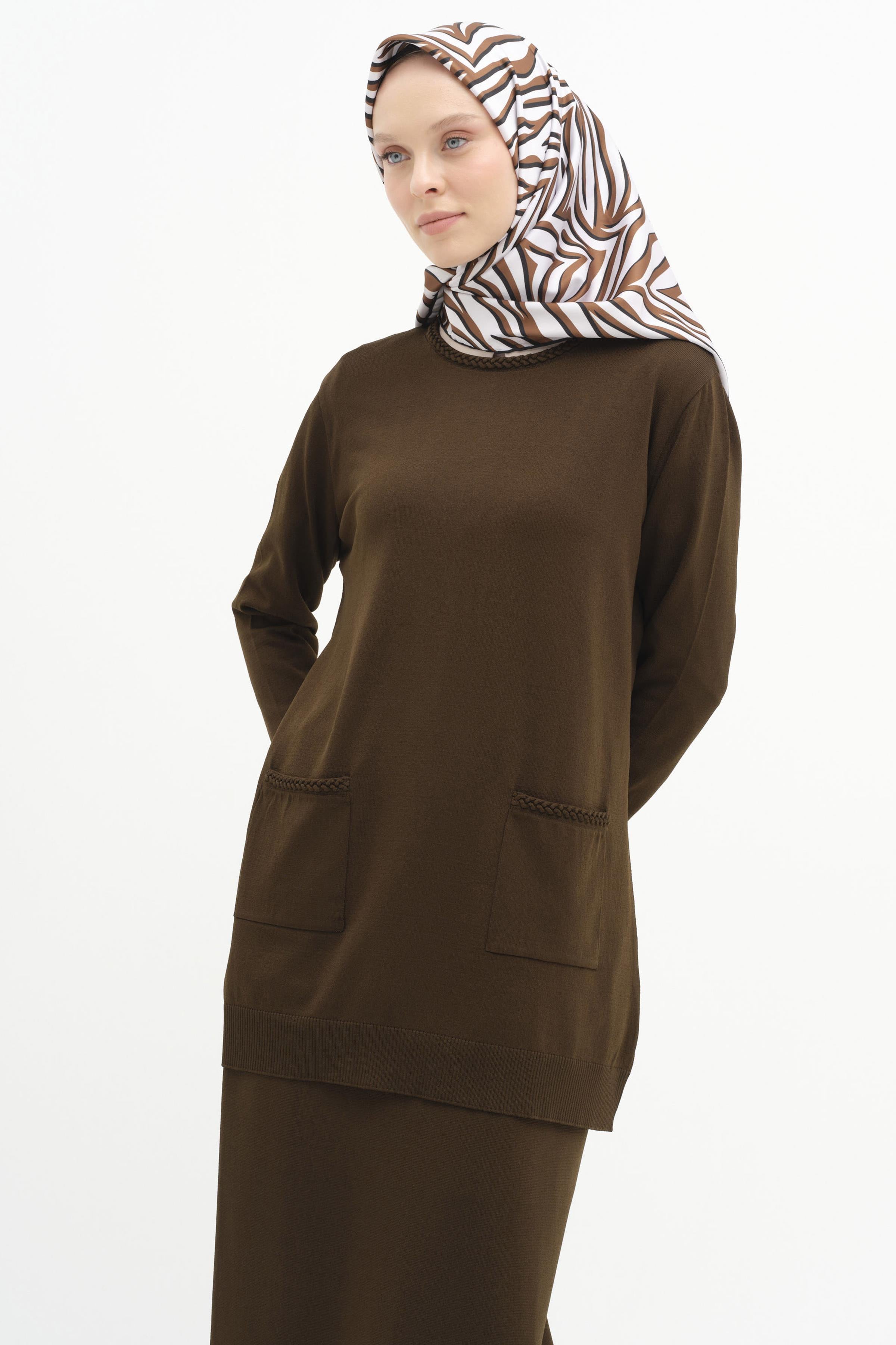 Cepli Triko Tunik - Haki TUGBA