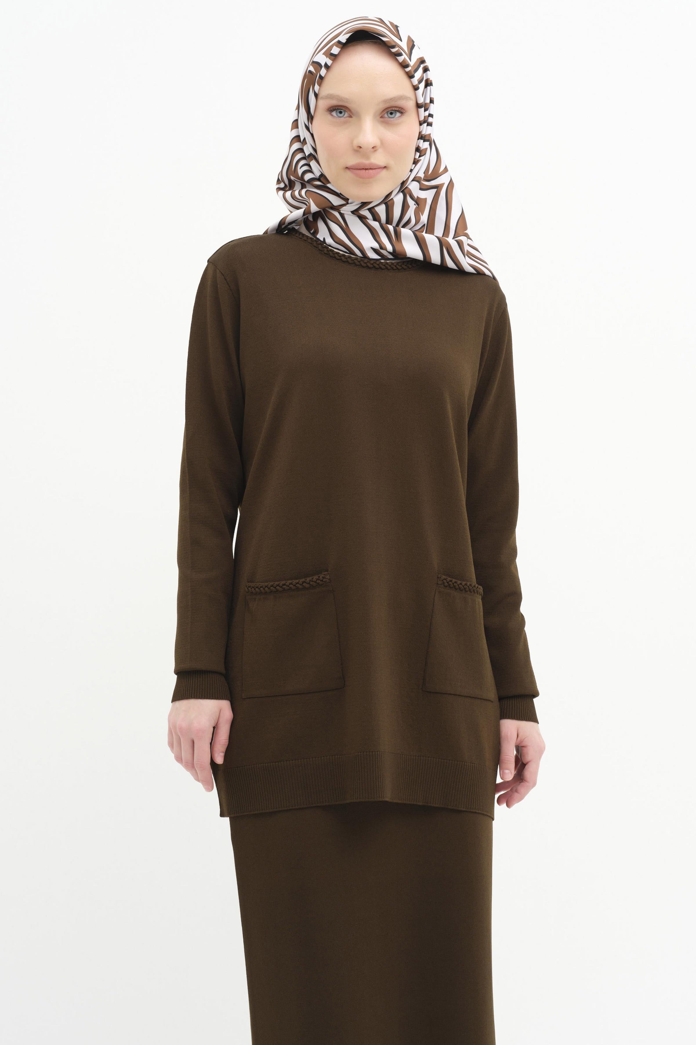 Cepli Triko Tunik - Haki TUGBA