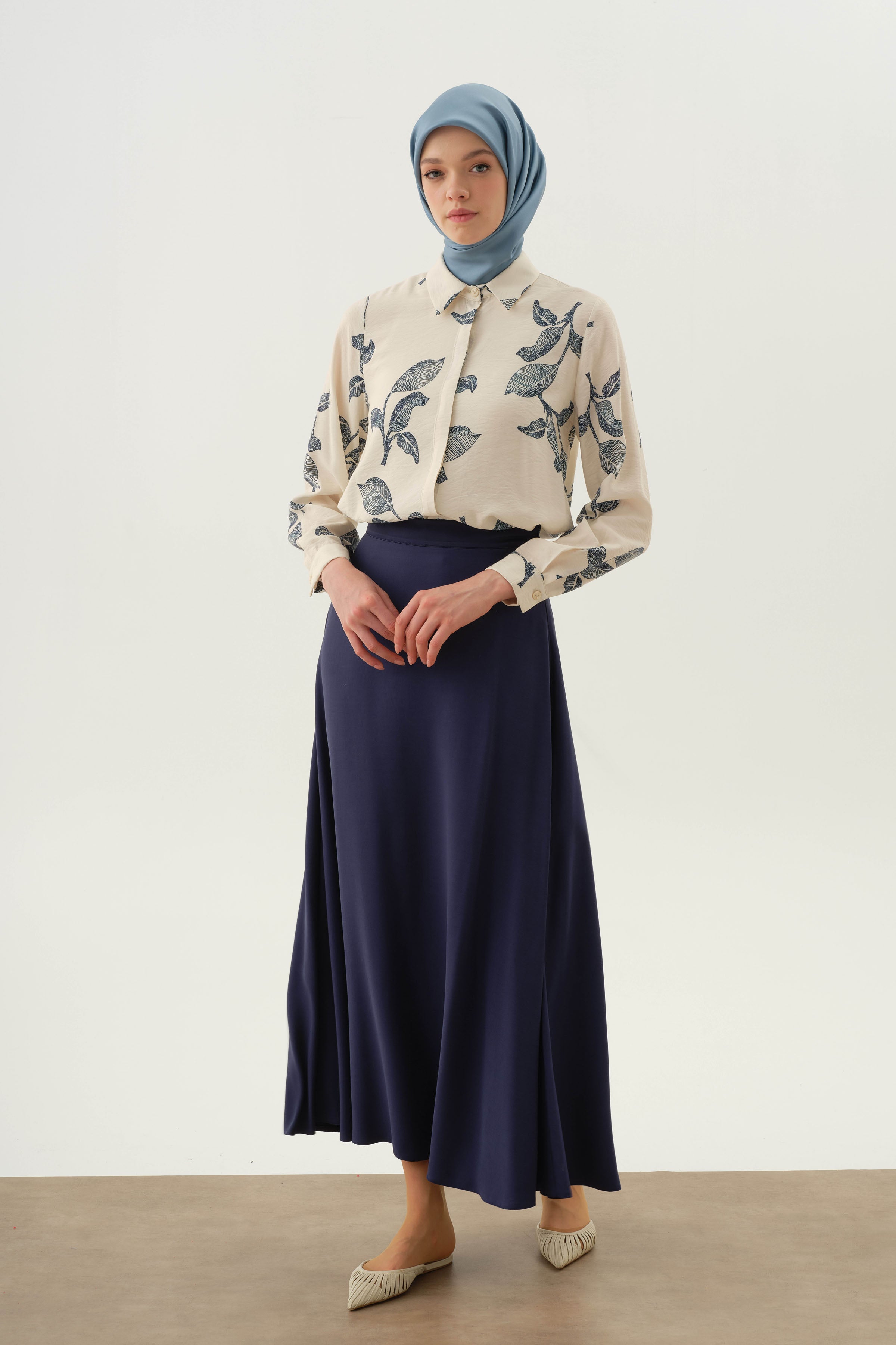 Cepsiz Godeli Etek - Lacivert TUGBA