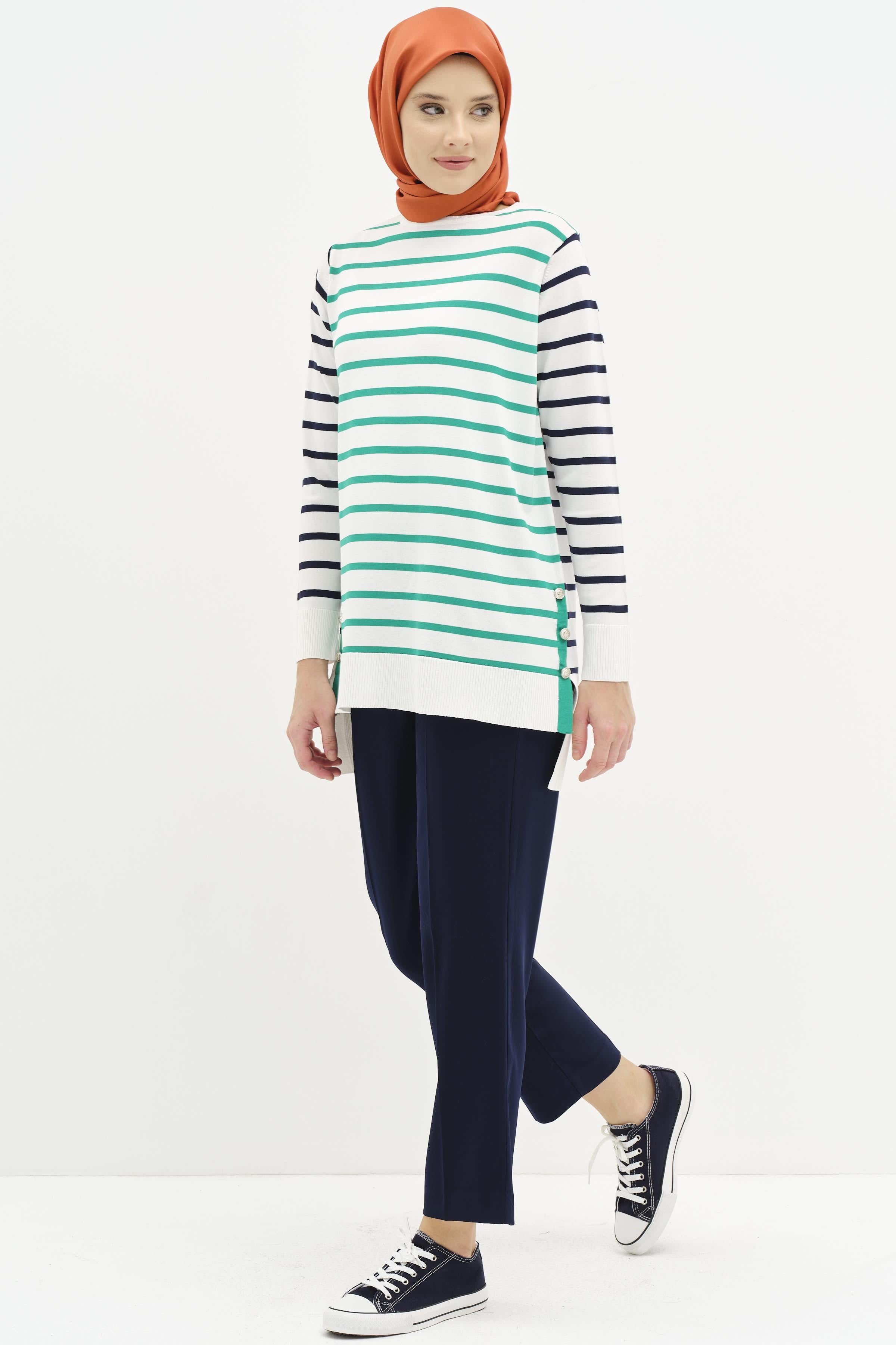 Çift Fleto Cepli Pantolon - Lacivert TUGBA