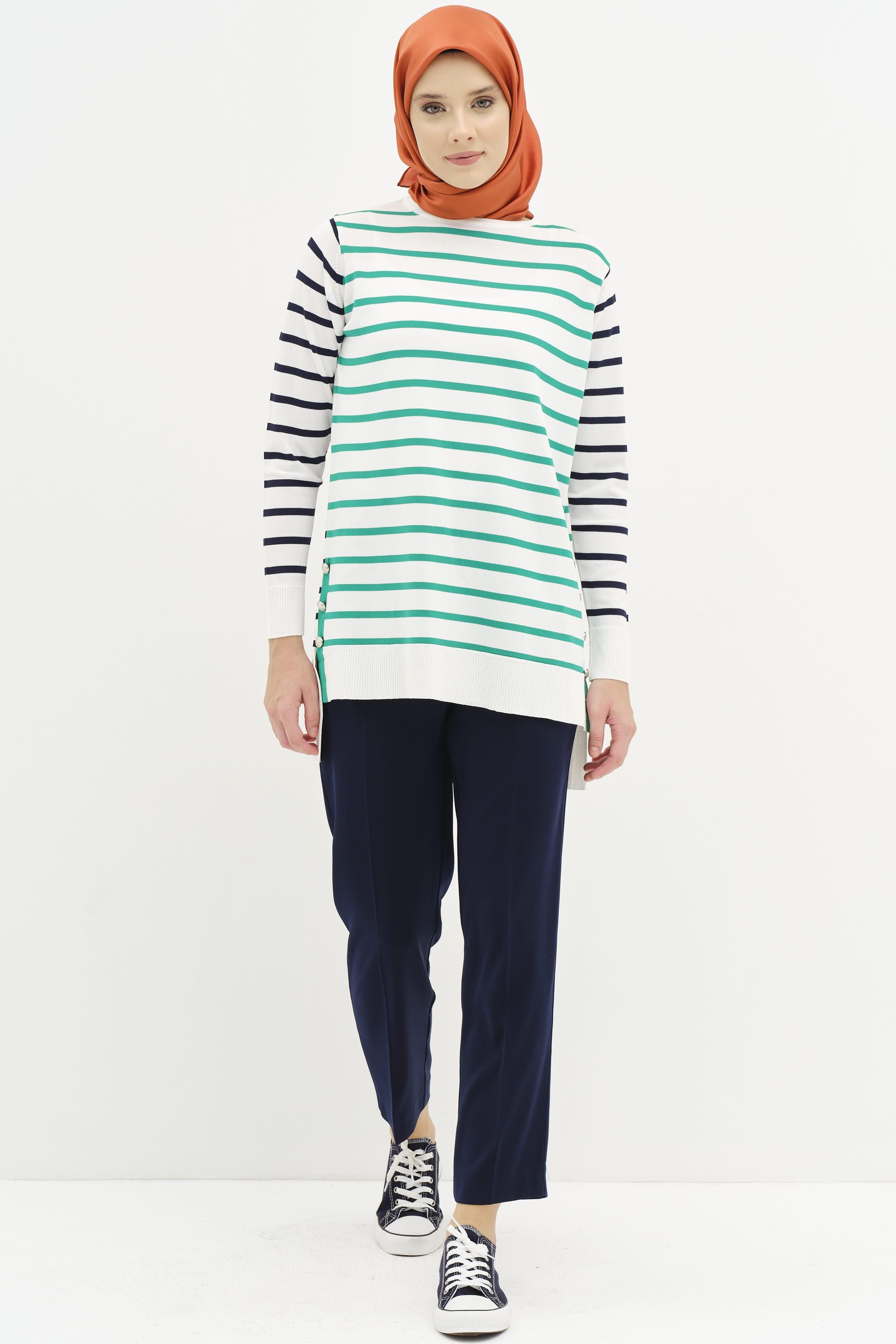 Çift Fleto Cepli Pantolon - Lacivert TUGBA