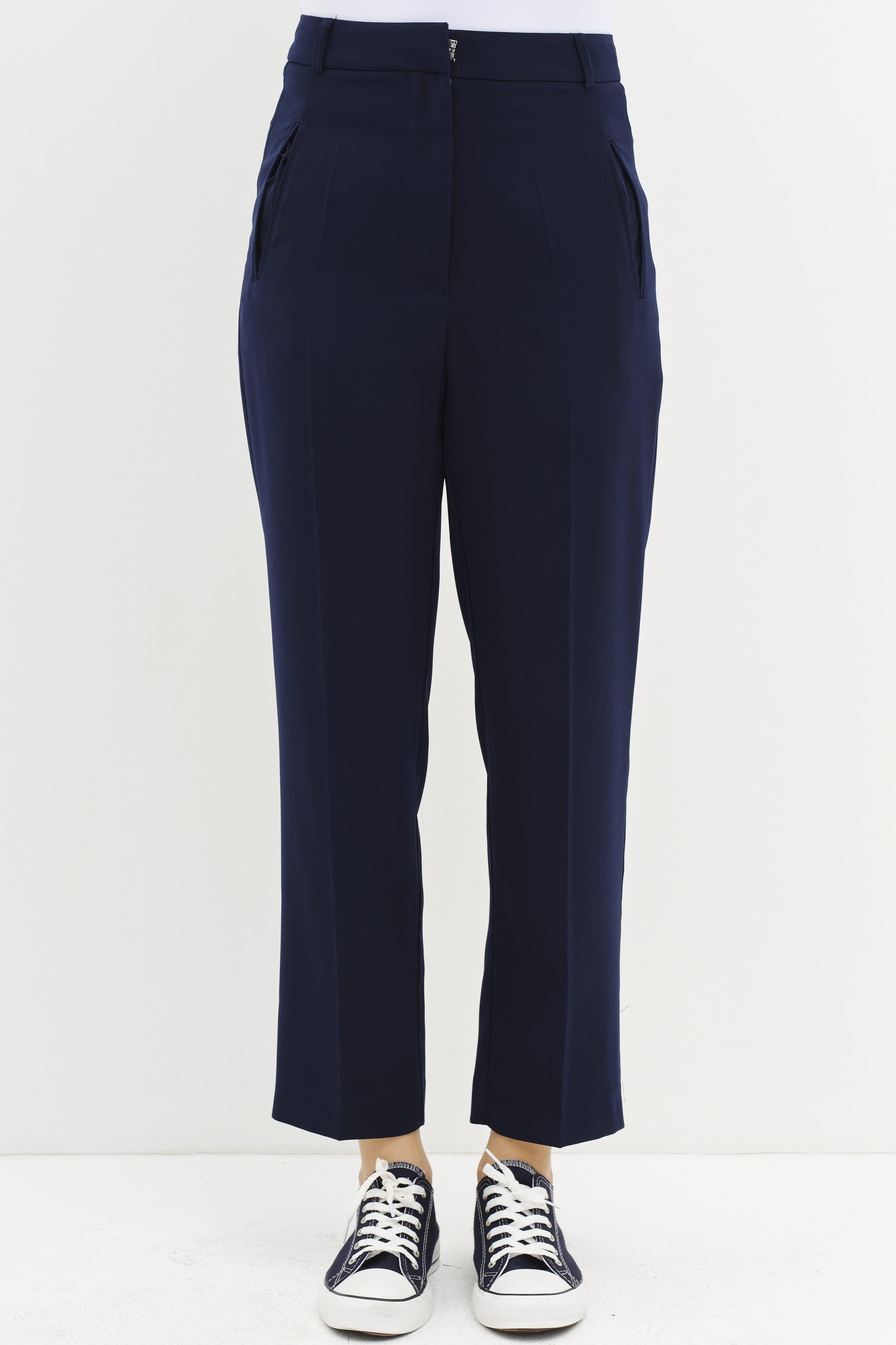 Çift Fleto Cepli Pantolon - Lacivert TUGBA