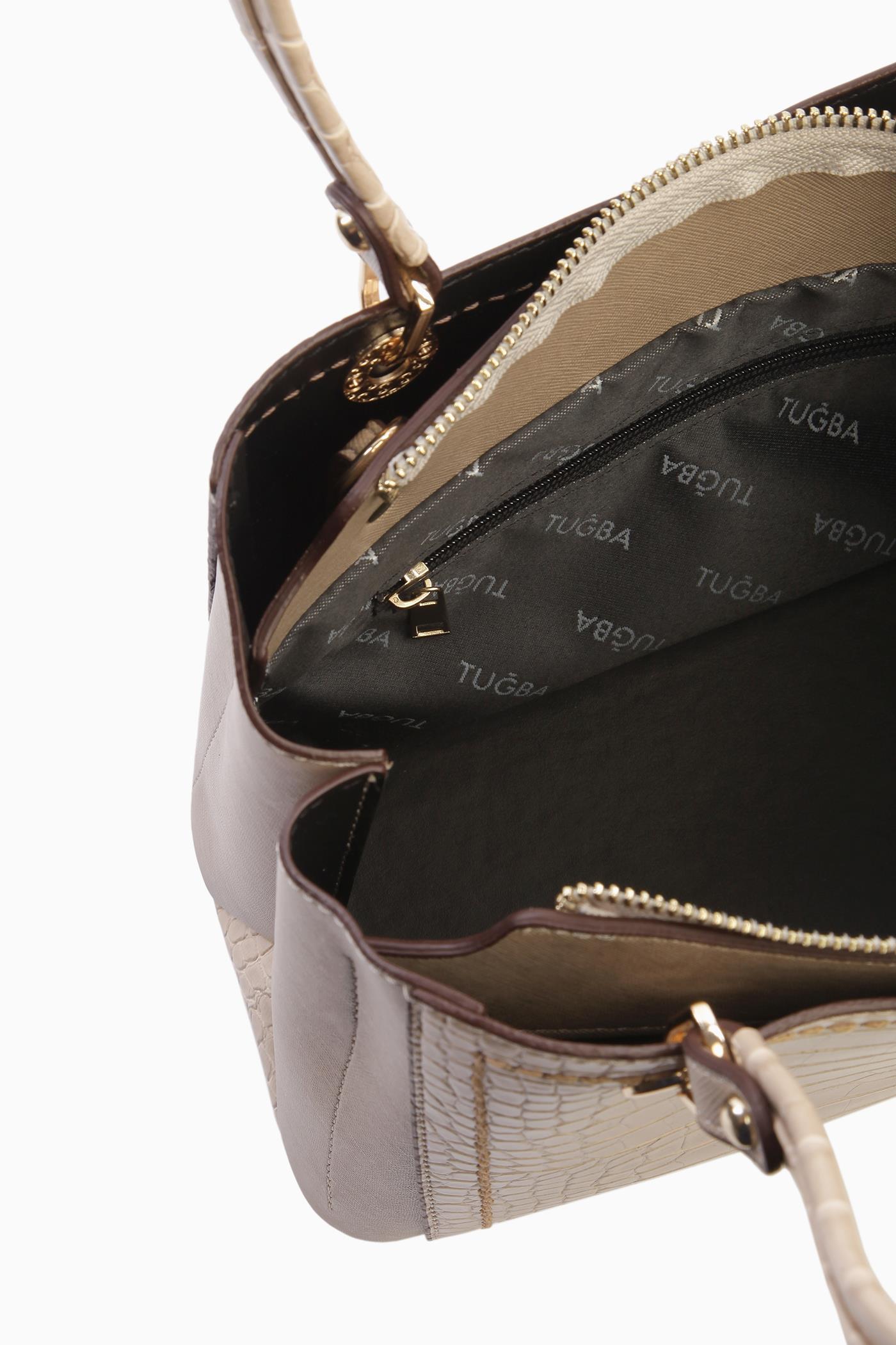 Çift Kulplu Coach Çanta - Bej TUGBA