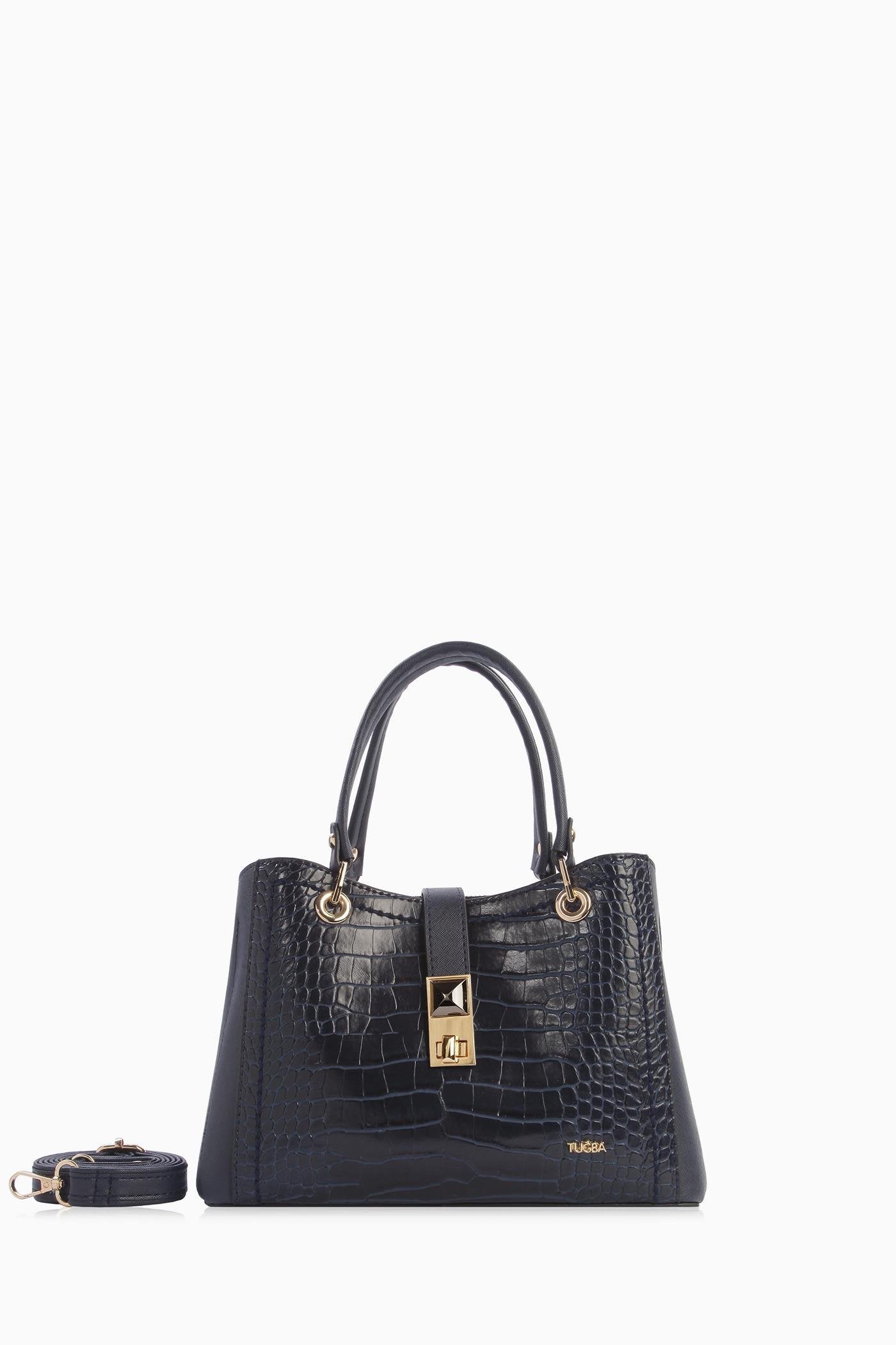 Çift Kulplu Coach Çanta - Lacivert TUGBA