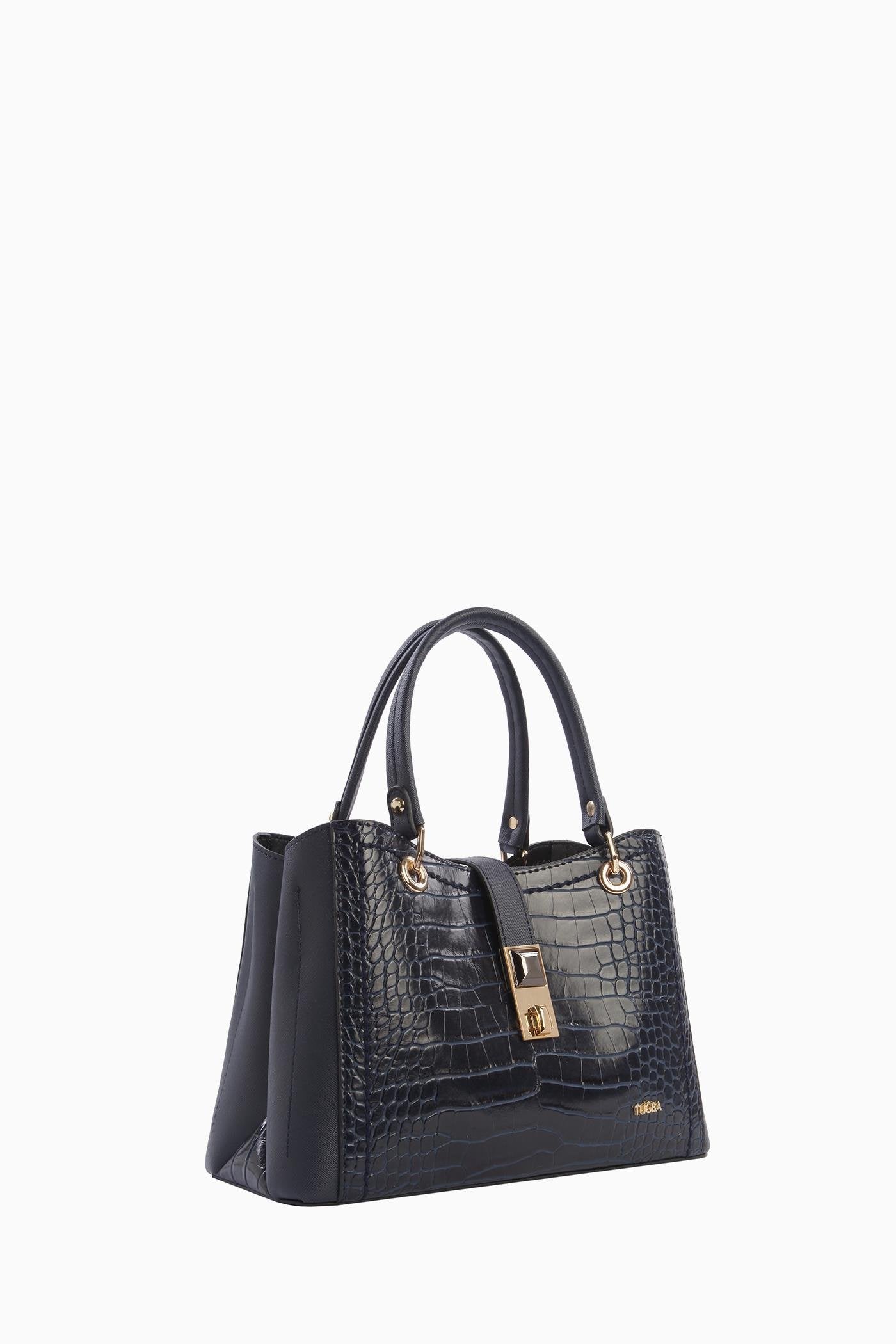 Çift Kulplu Coach Çanta - Lacivert TUGBA