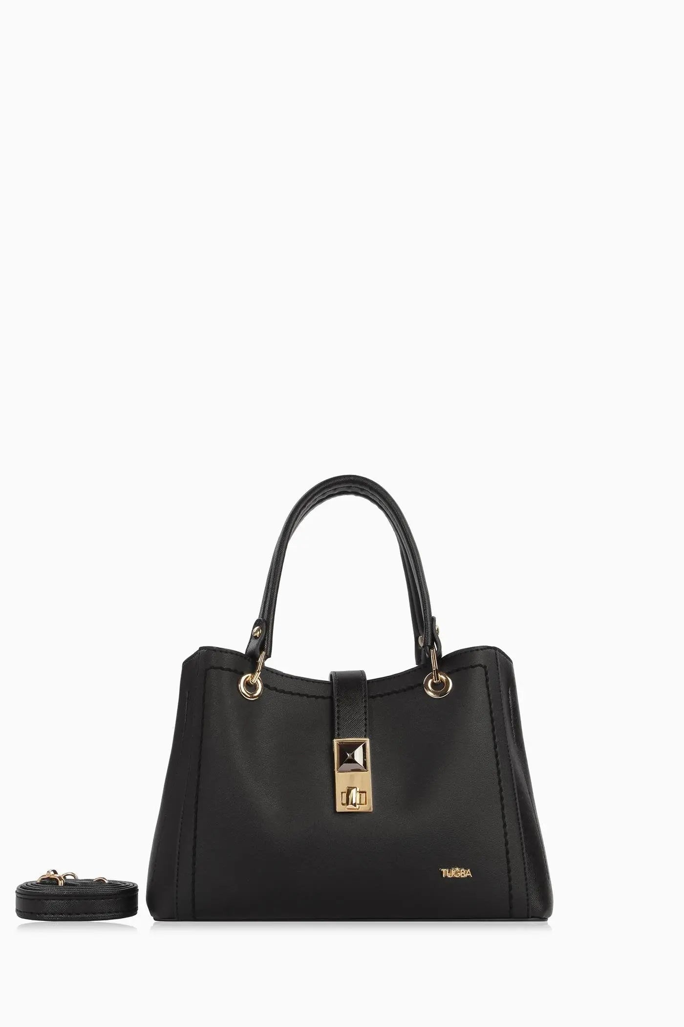 Çift Kulplu Coach Çanta - Siyah TUGBA