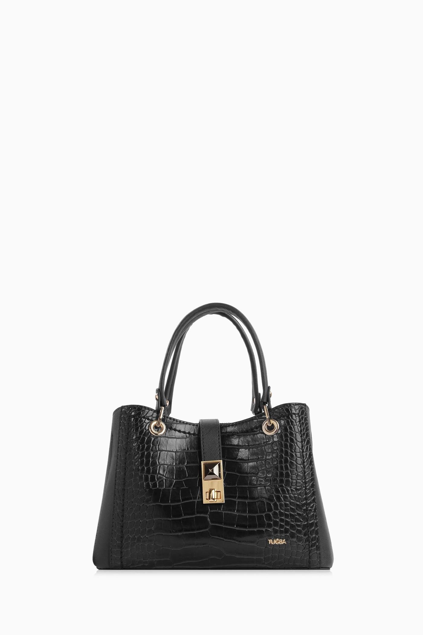 Çift Kulplu Coach Çanta - Siyah - Siyah TUGBA