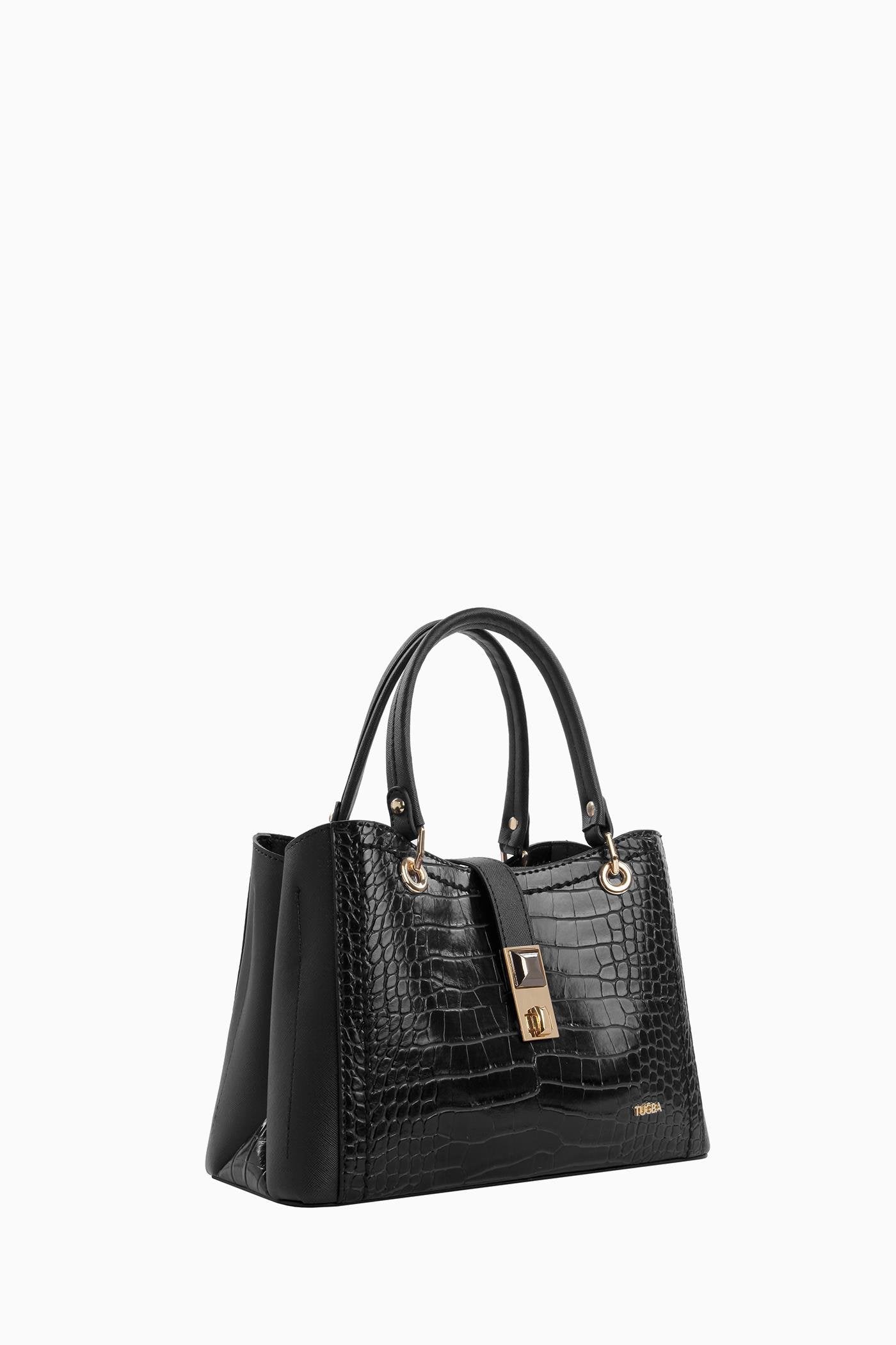 Çift Kulplu Coach Çanta - Siyah - Siyah TUGBA