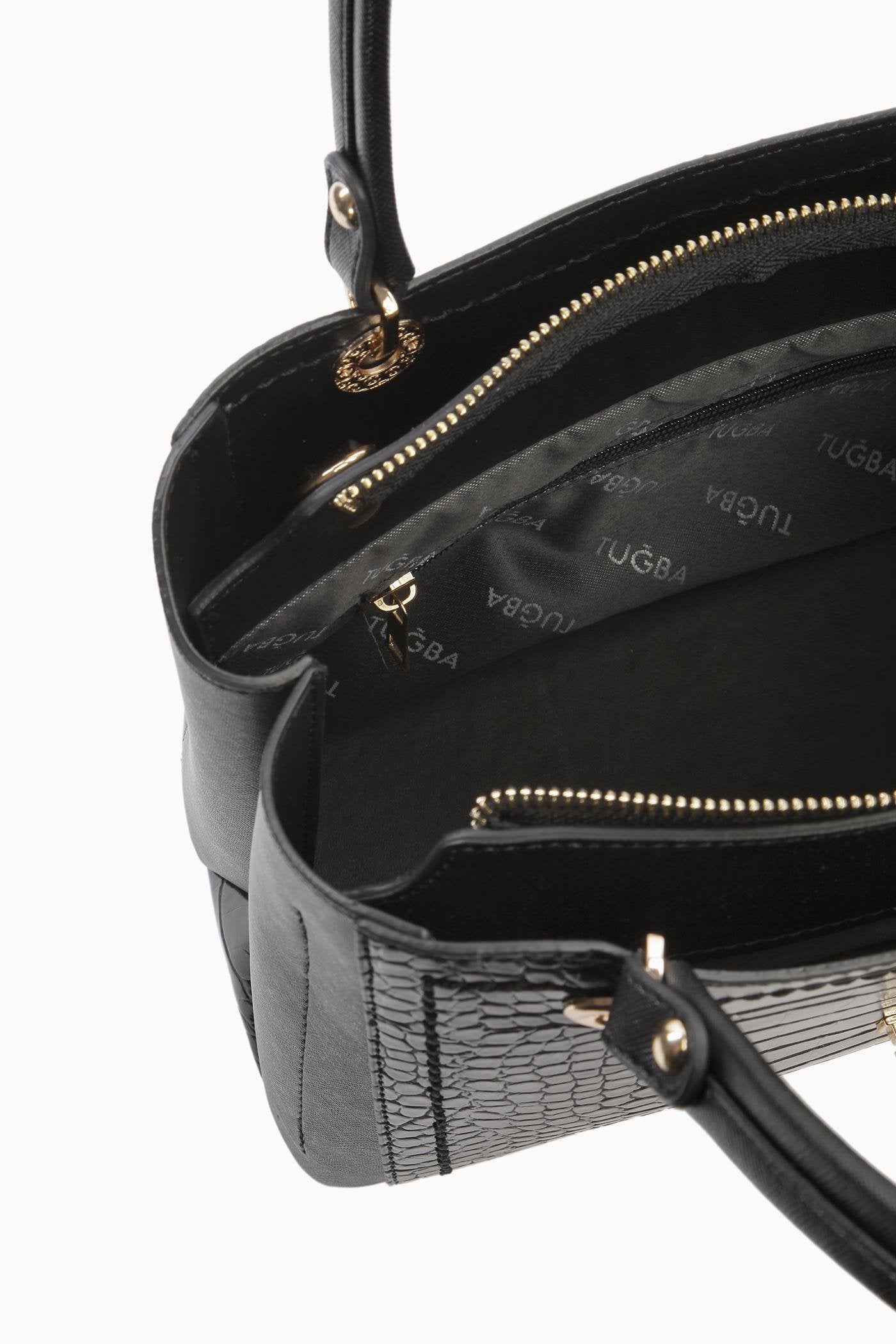 Çift Kulplu Coach Çanta - Siyah - Siyah TUGBA