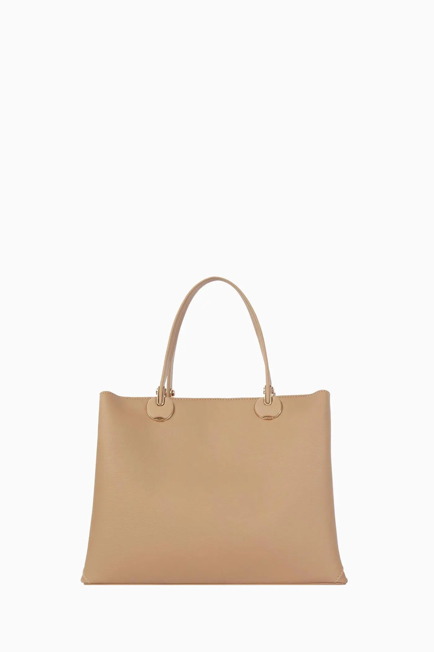 Çift Kulplu Flap Çanta - Bej TUGBA