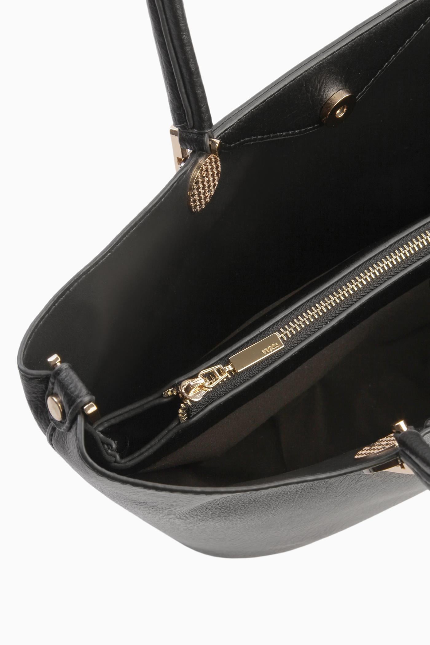 Çift Kulplu Kova Çanta - Siyah TUGBA