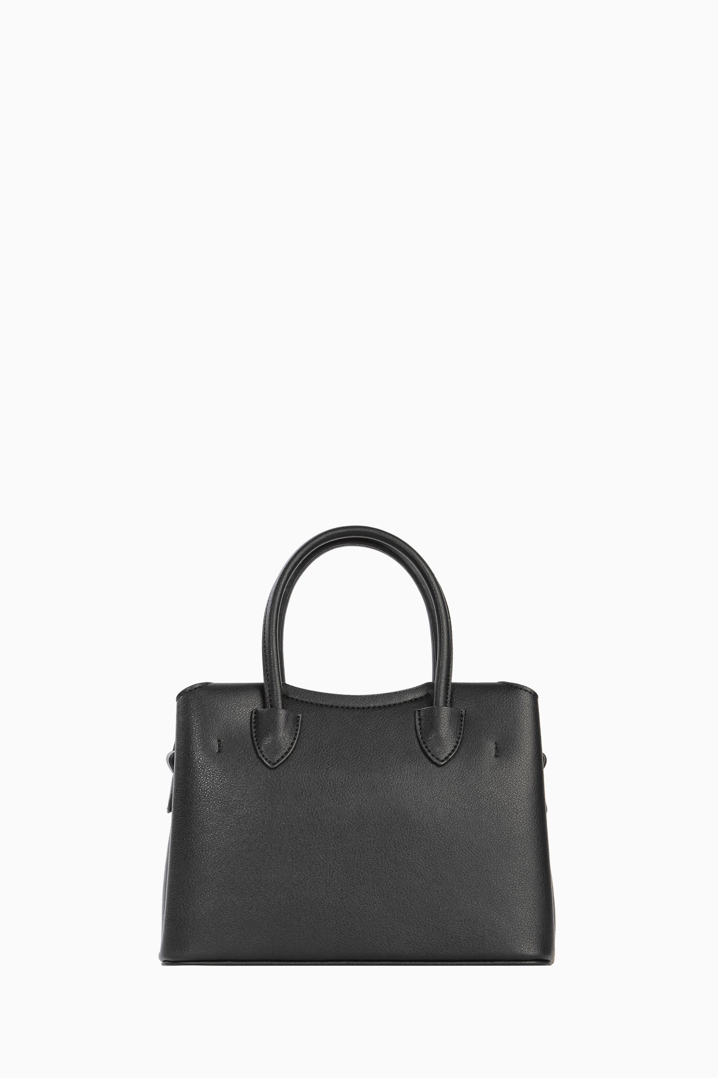 Çift Kulplu Metal Detaylı Çanta - Siyah TUGBA