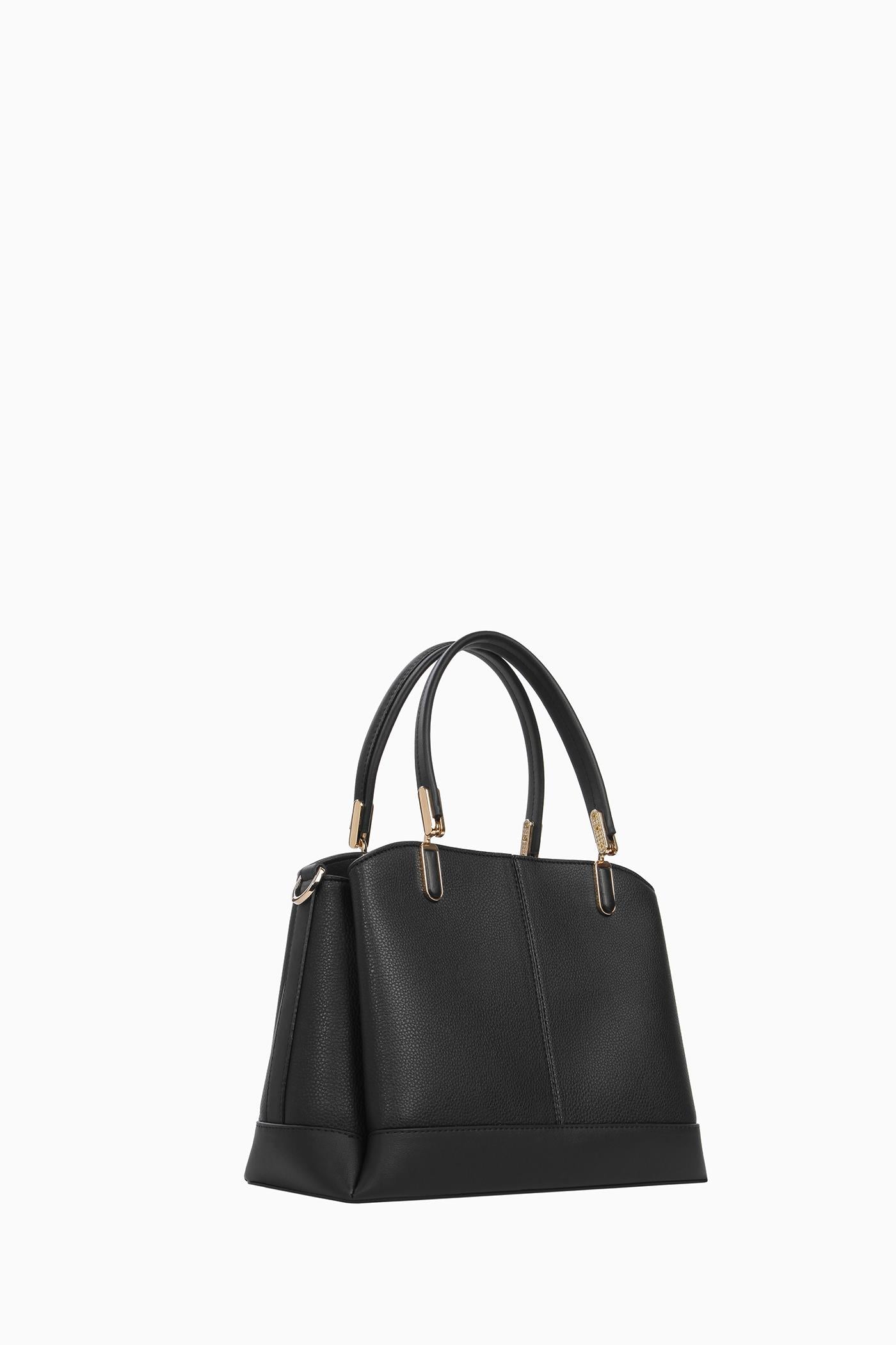 Çift Kulplu Satchel Çanta - Siyah TUGBA