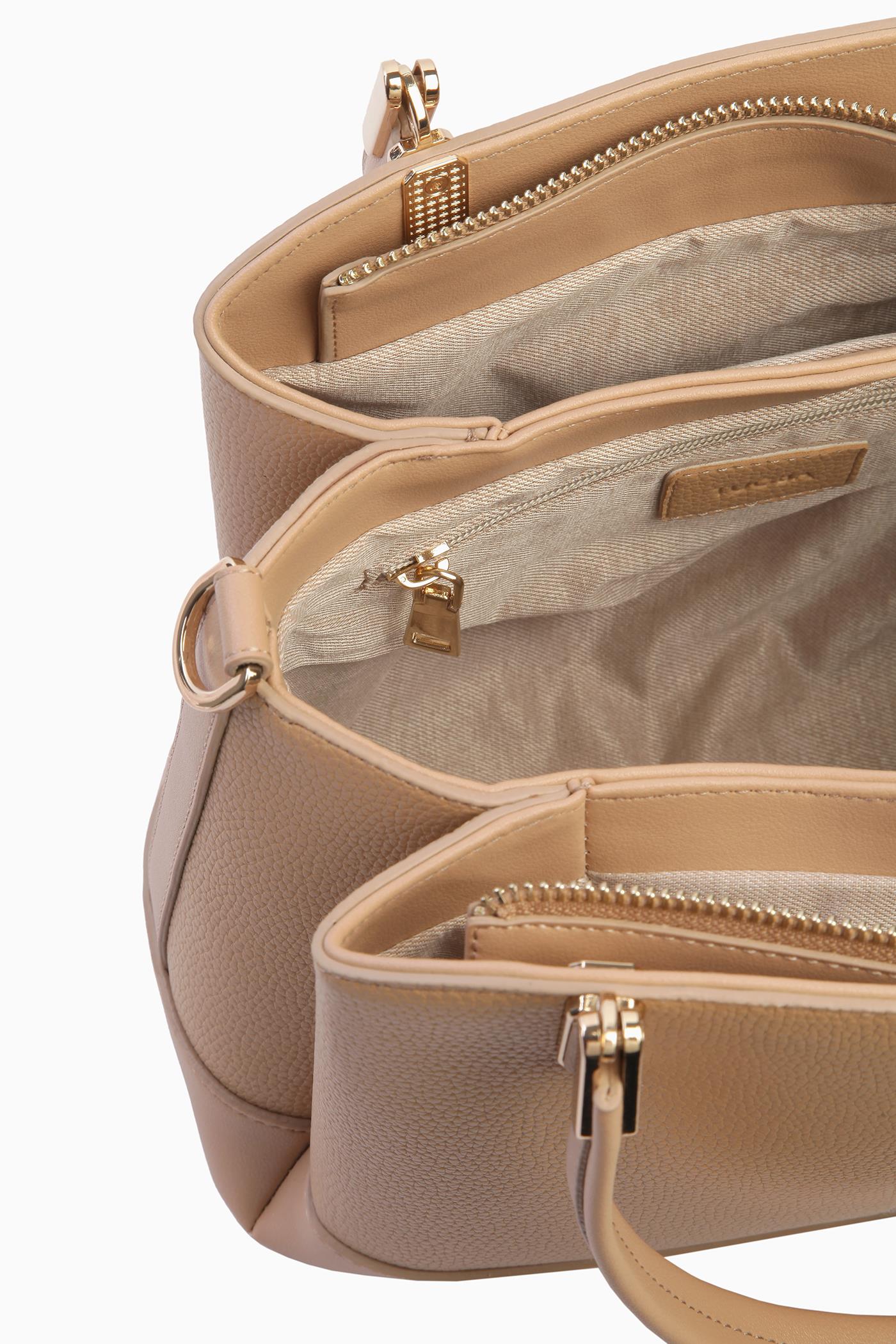 Çift Kulplu Satchel Çanta - Ten TUGBA