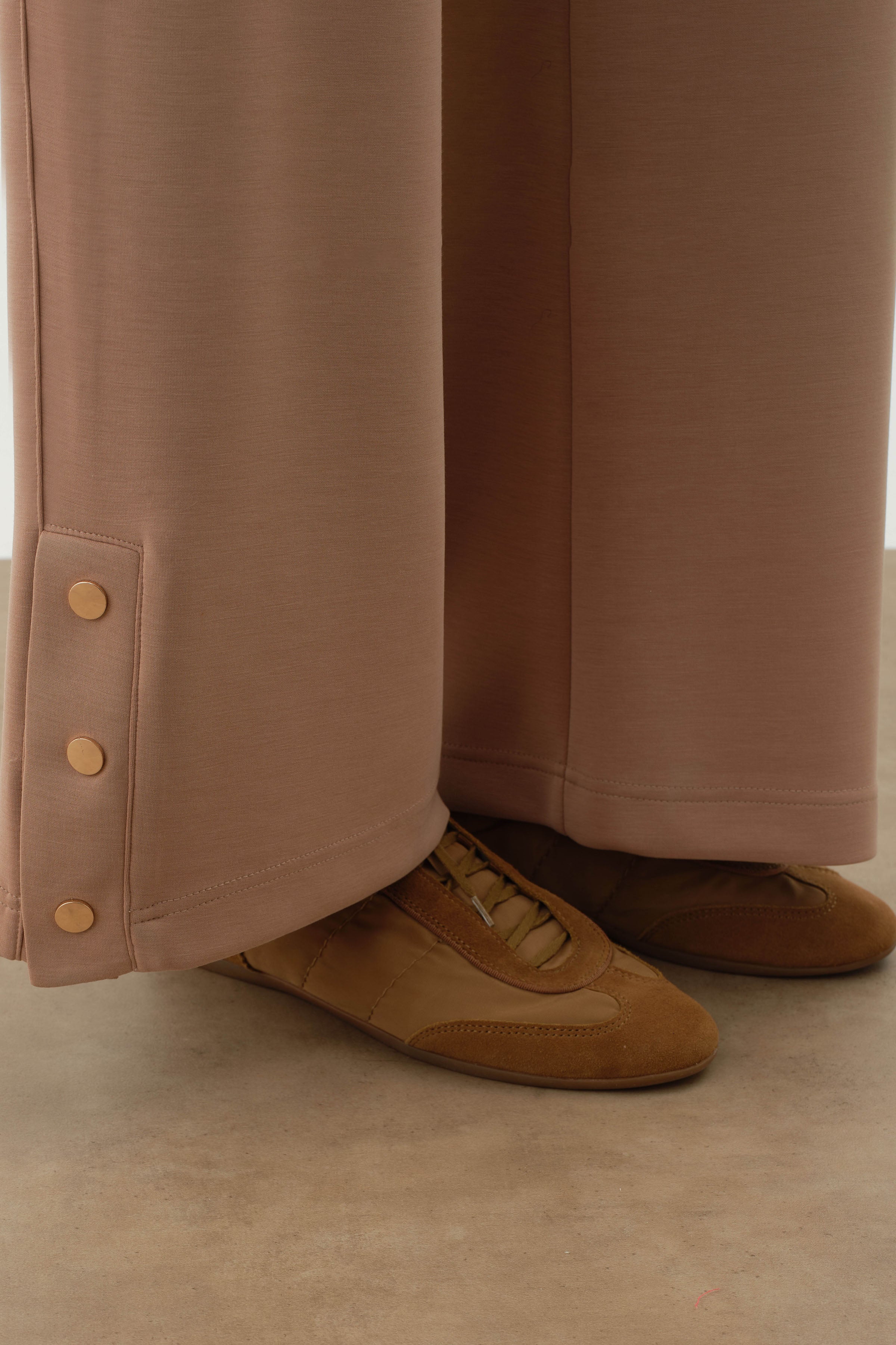 Çıtçıt Yırtmaç Detaylı Örme Tunik - Fındık TUGBA