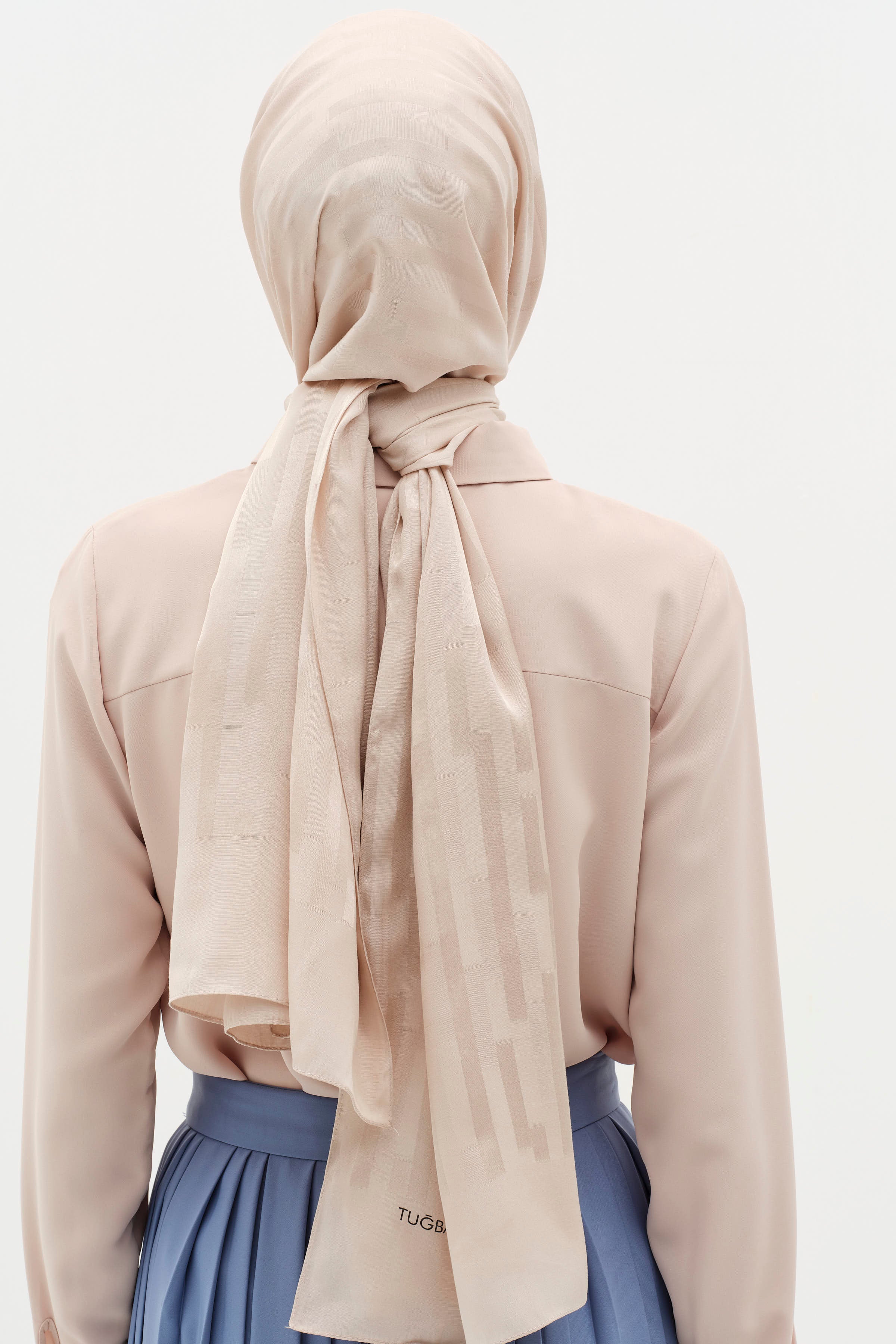 Çizgi Desen Viskon Şal - Kum TUGBA