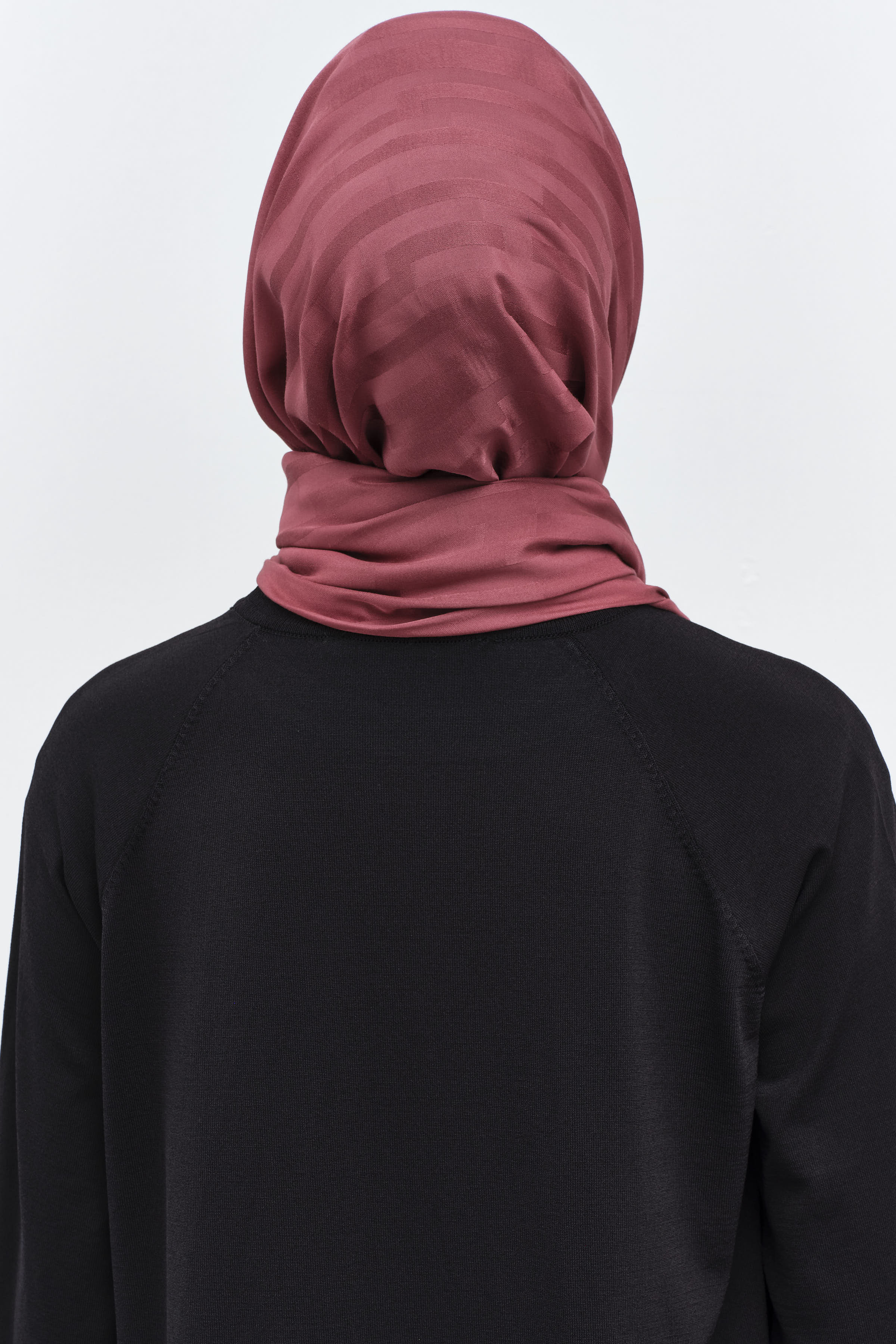 Çizgi Desen Viskon Şal - Rose TUGBA