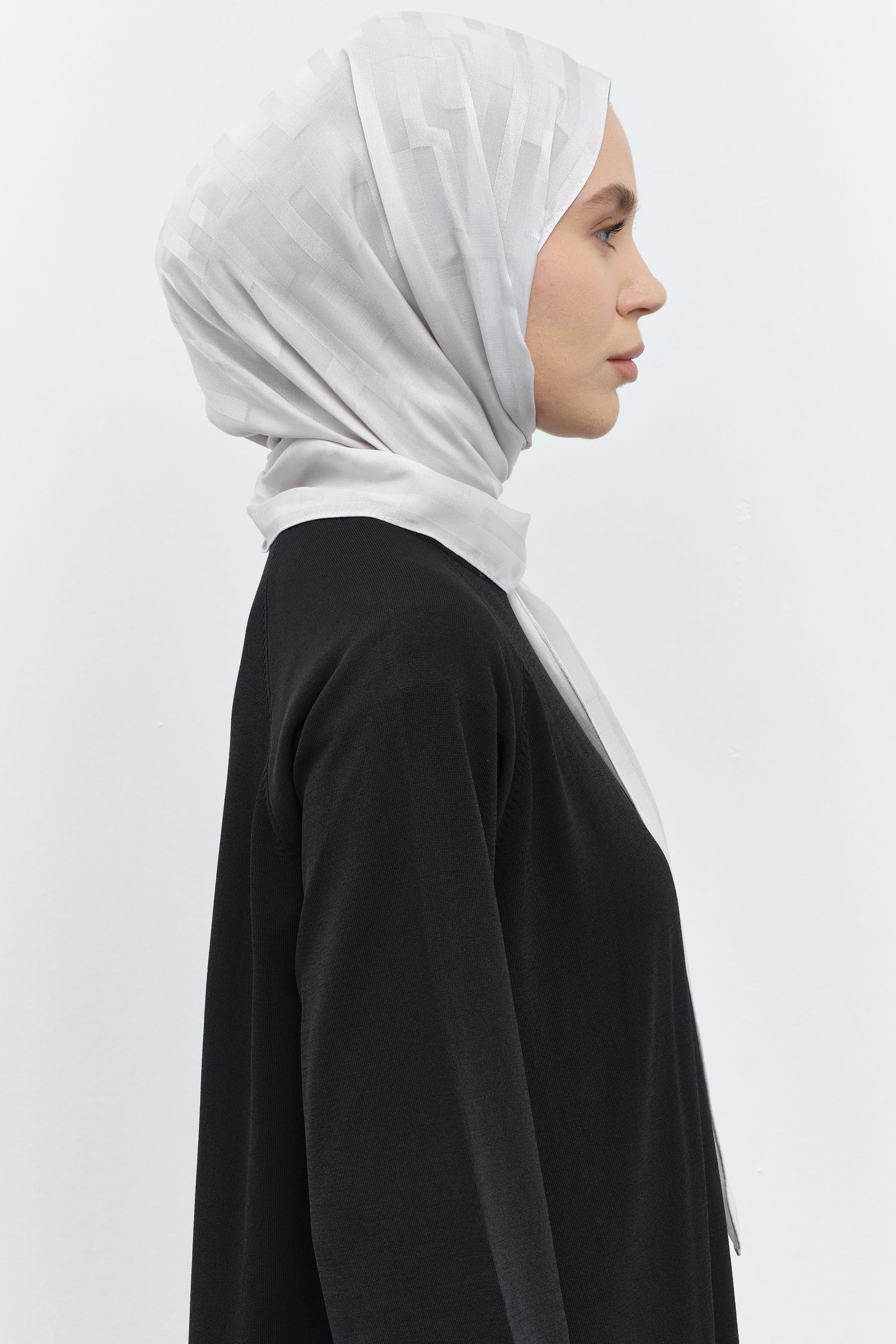 Çizgi Desen Viskon Şal - Gri TUGBA