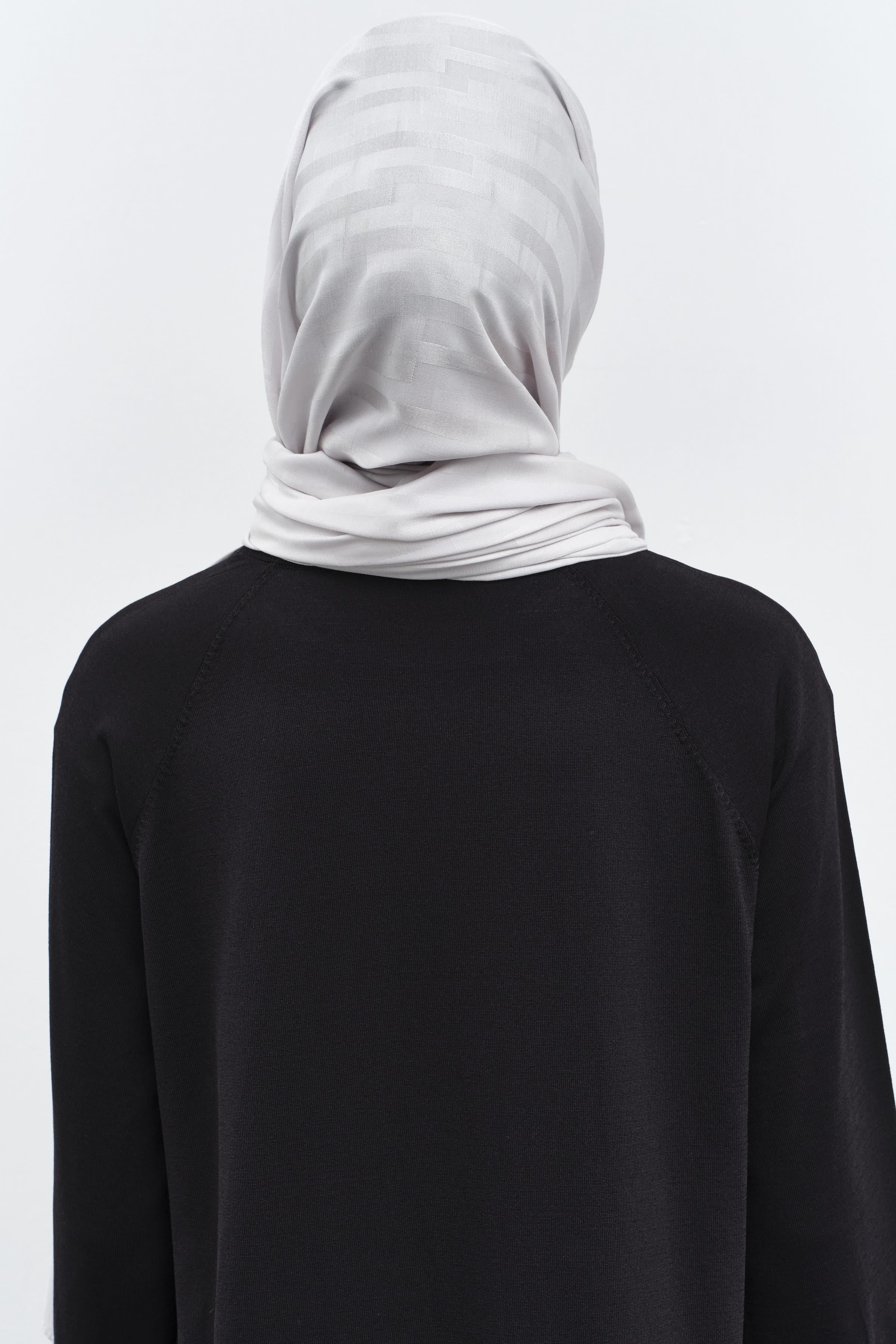 Çizgi Desen Viskon Şal - Gri TUGBA