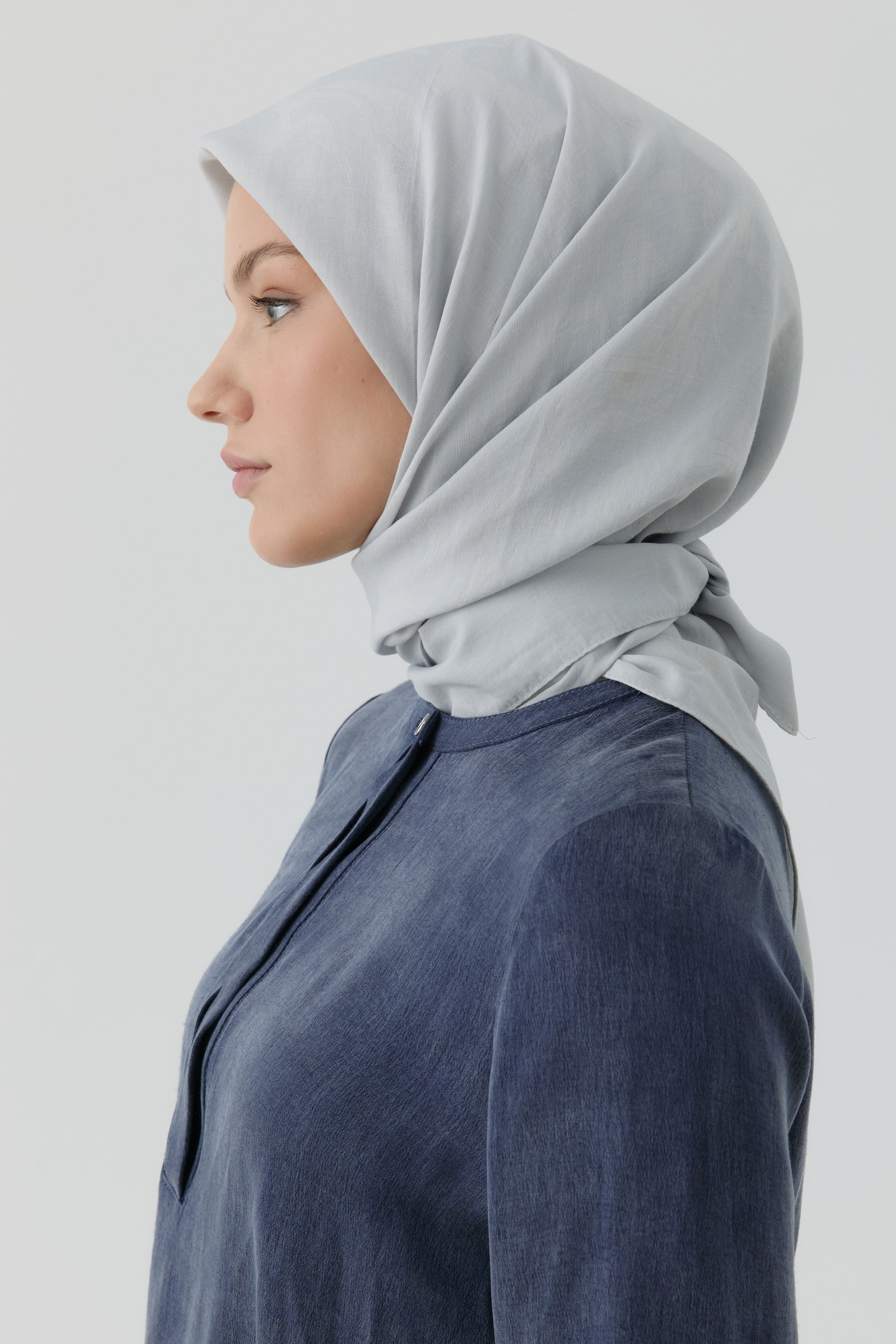 Dalga Desen Stil Eşarp - Gümüş TUGBA