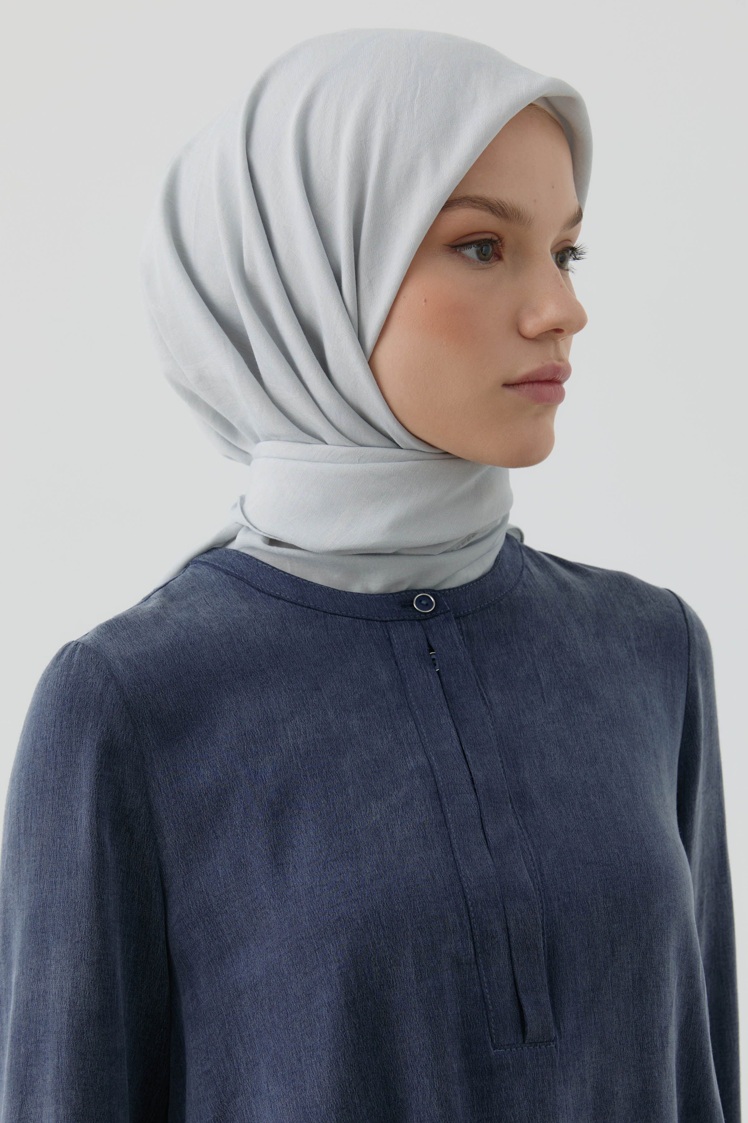 Dalga Desen Stil Eşarp - Gümüş TUGBA