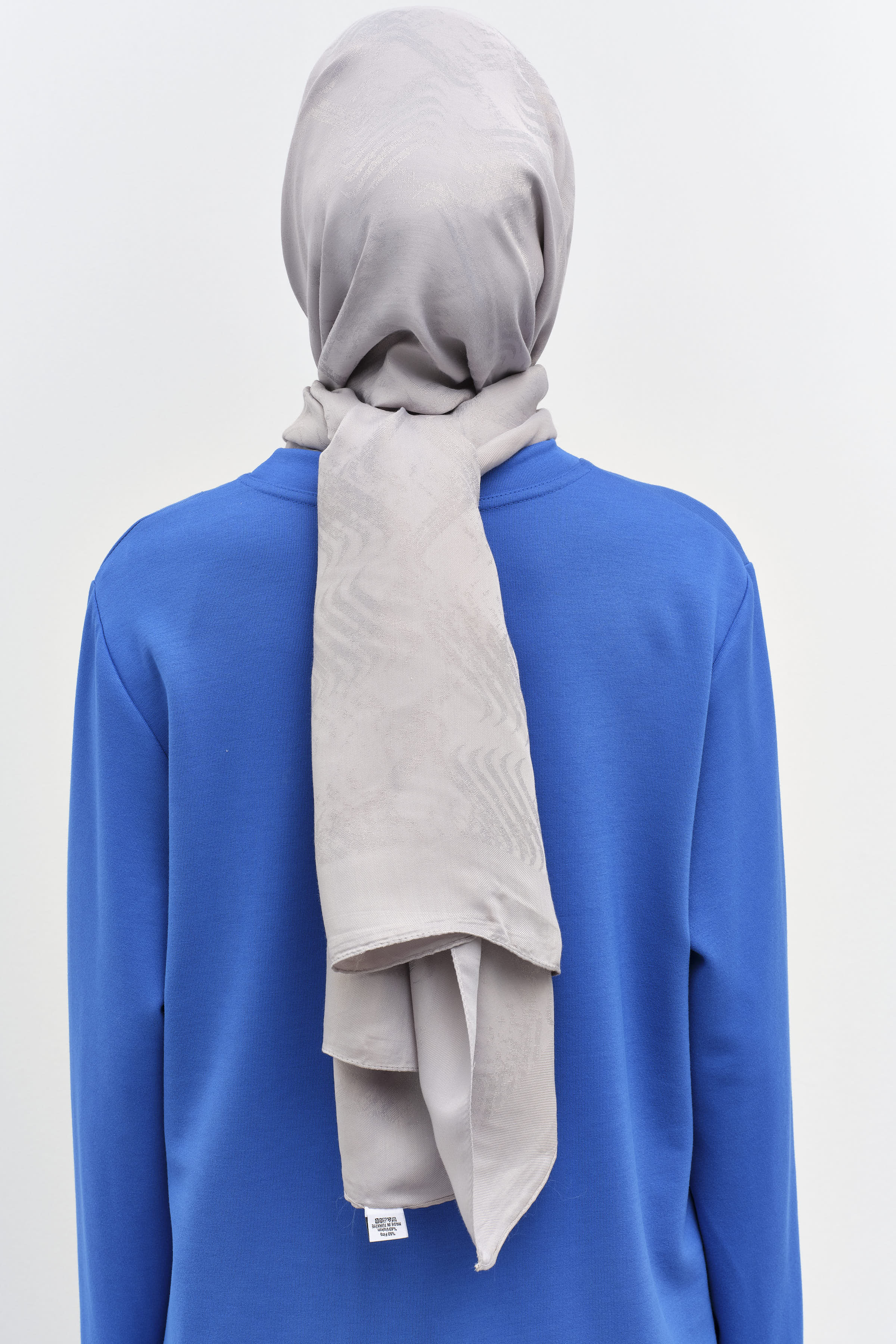 Dalga Desenli Şal - Gri TUGBA