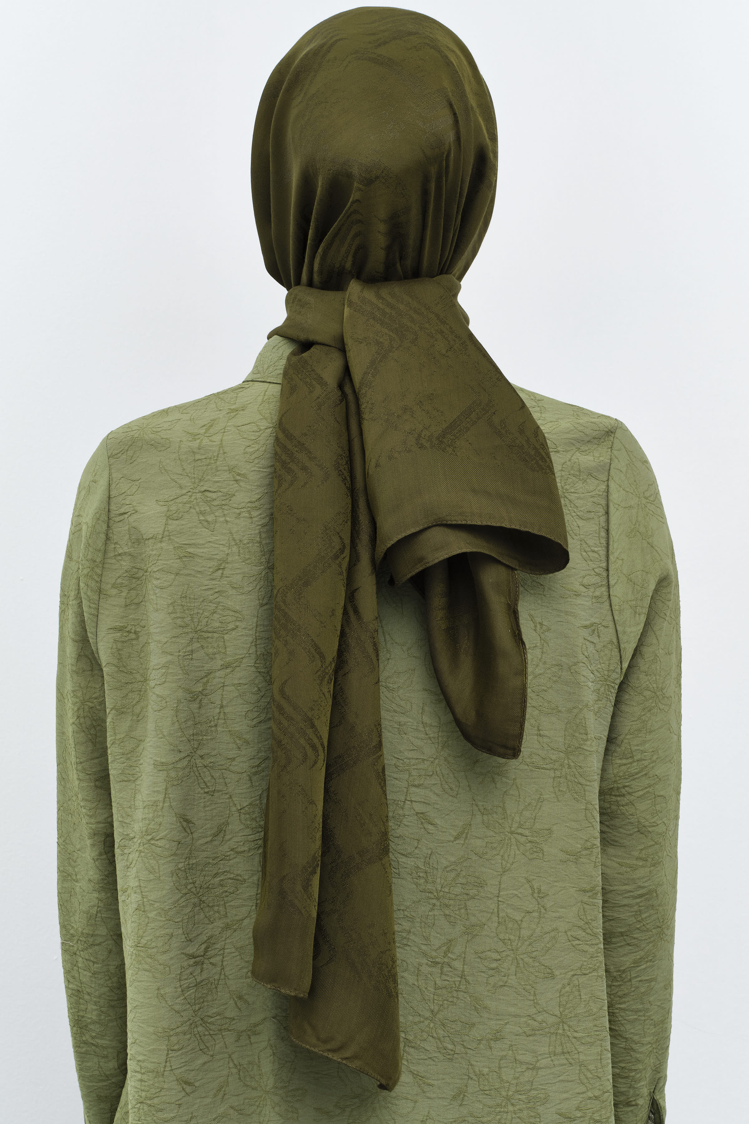 Dalga Desenli Şal - Haki TUGBA