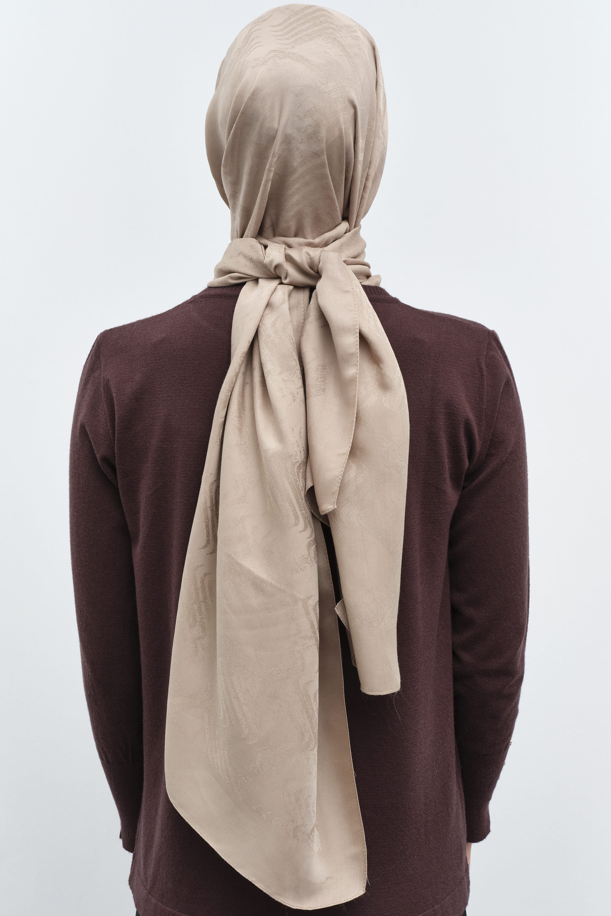 Dalga Desenli Şal - Kum TUGBA