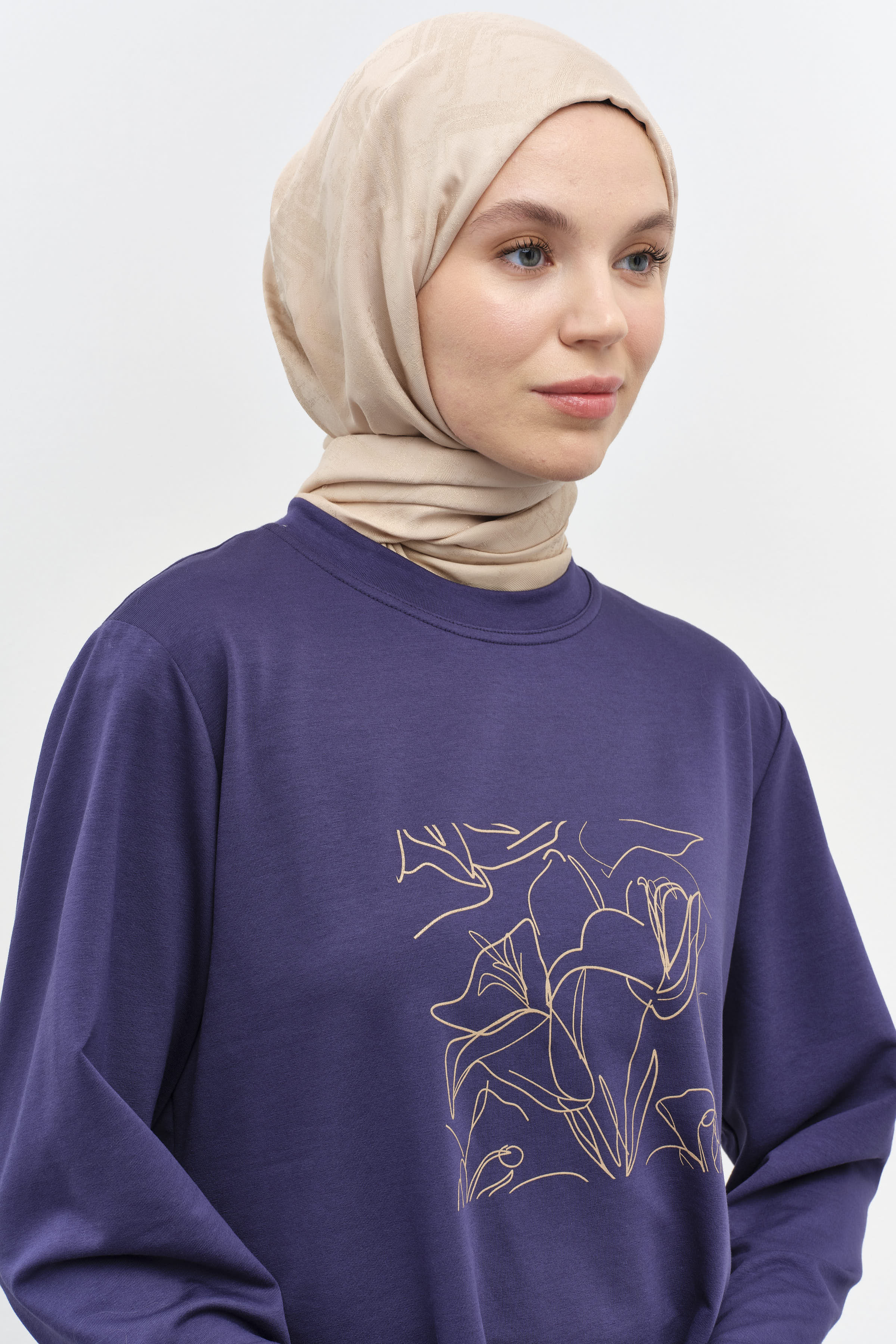 Dalga Desenli Şal - Taş TUGBA