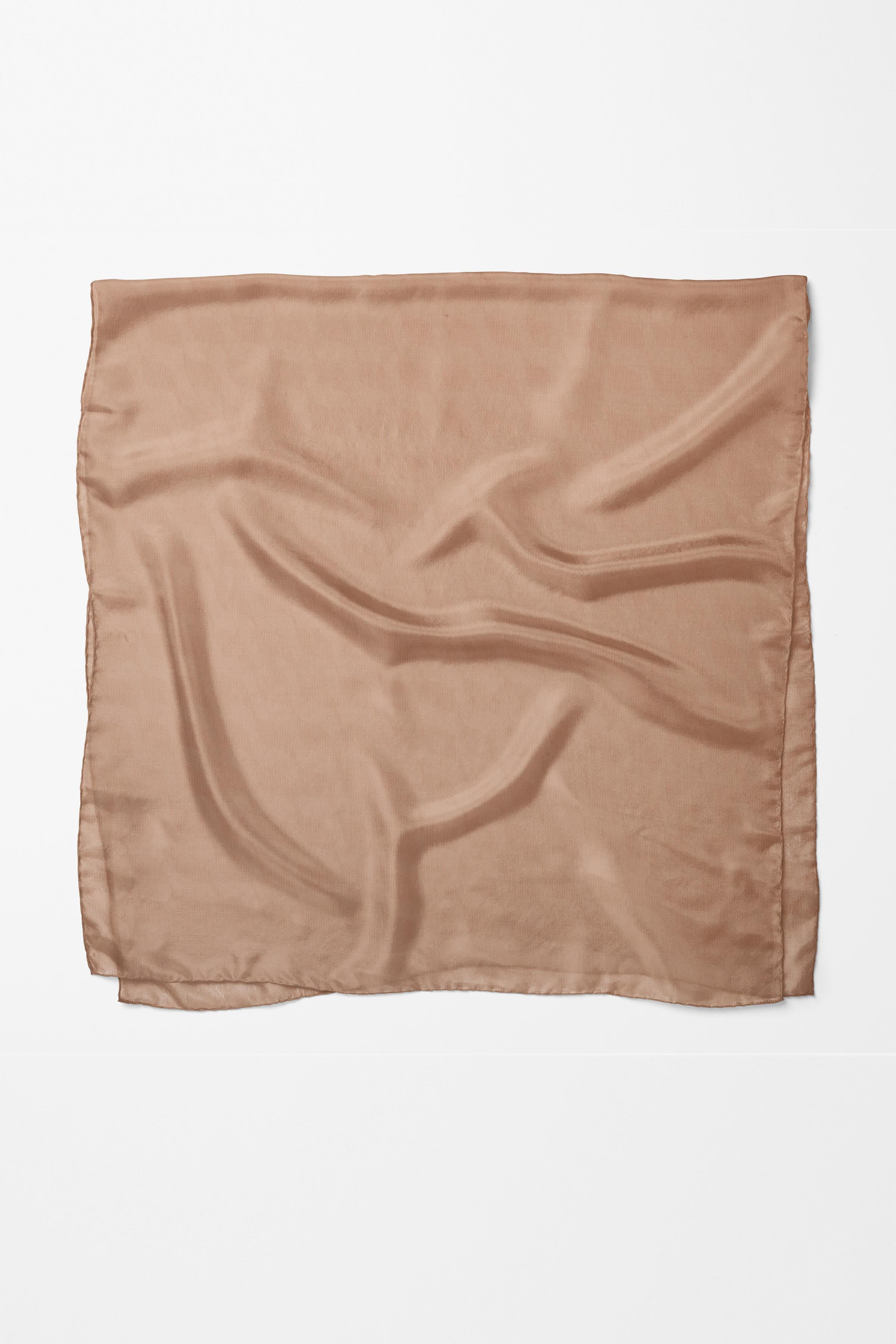 Dalga Desenli Zeugma Eşarp - Açık Kahve TUGBA