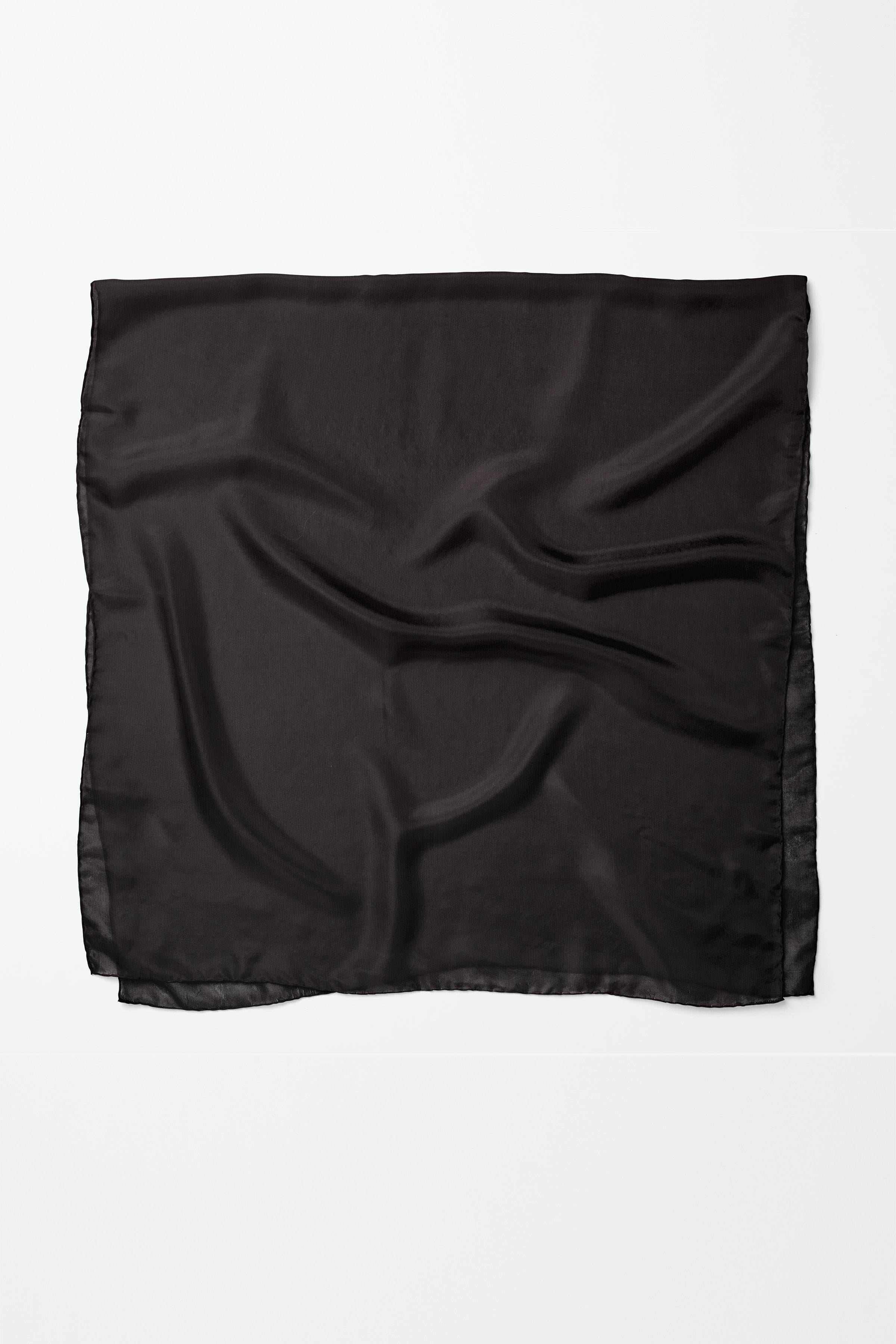 Dalga Desenli Zeugma Eşarp - Siyah TUGBA