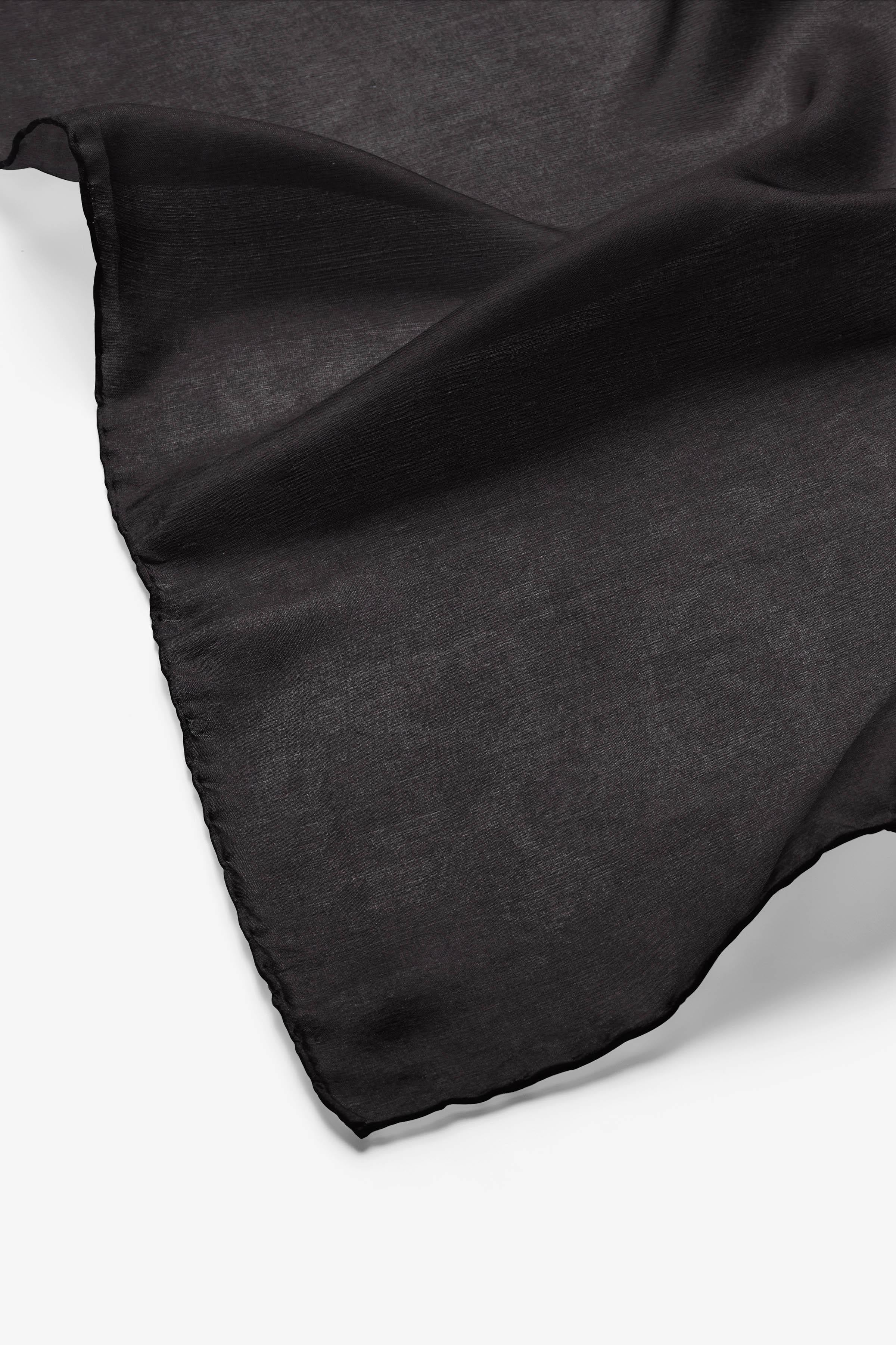 Dalga Desenli Zeugma Eşarp - Siyah TUGBA