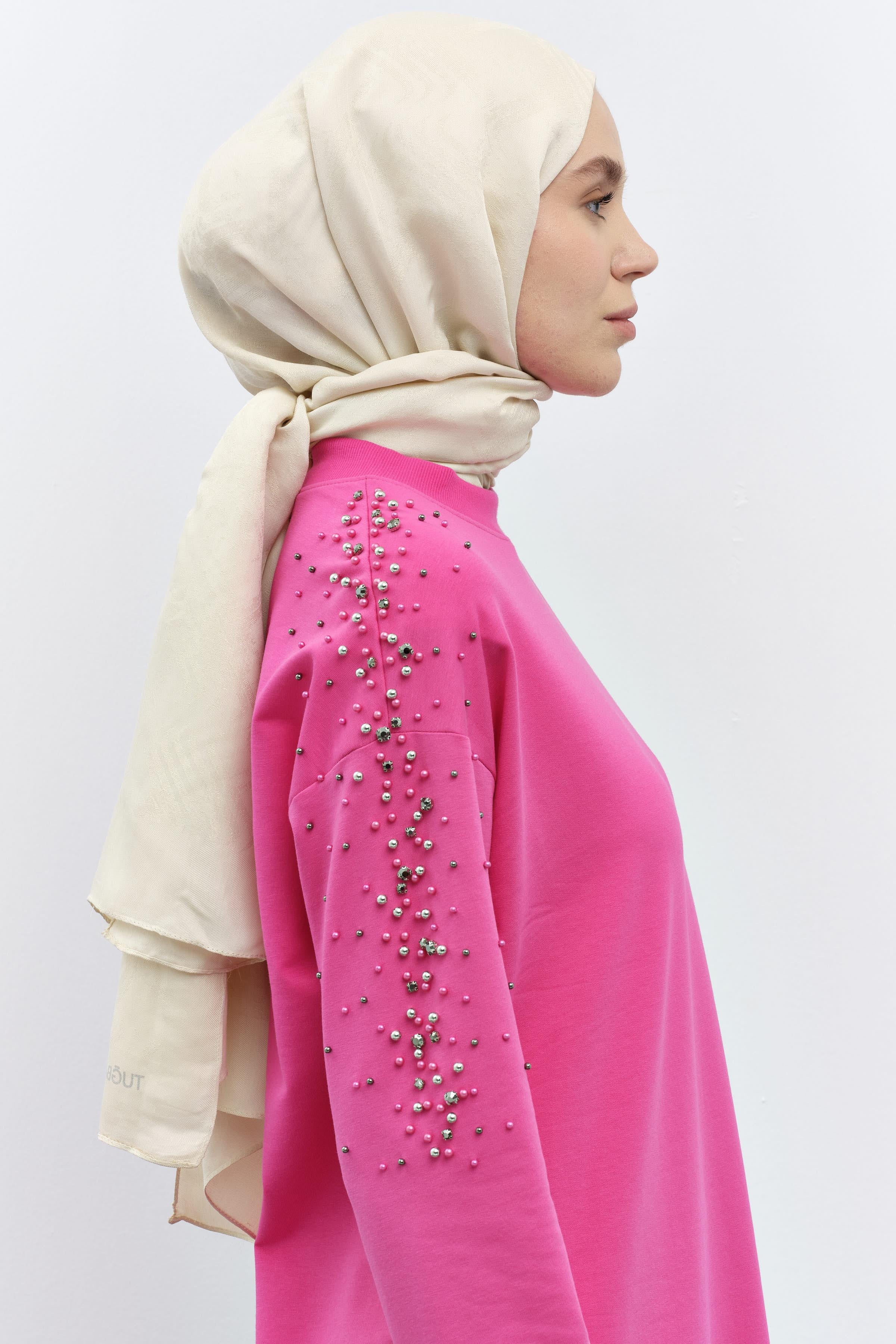 Dalga Desenli Şal - Bisküvi TUGBA