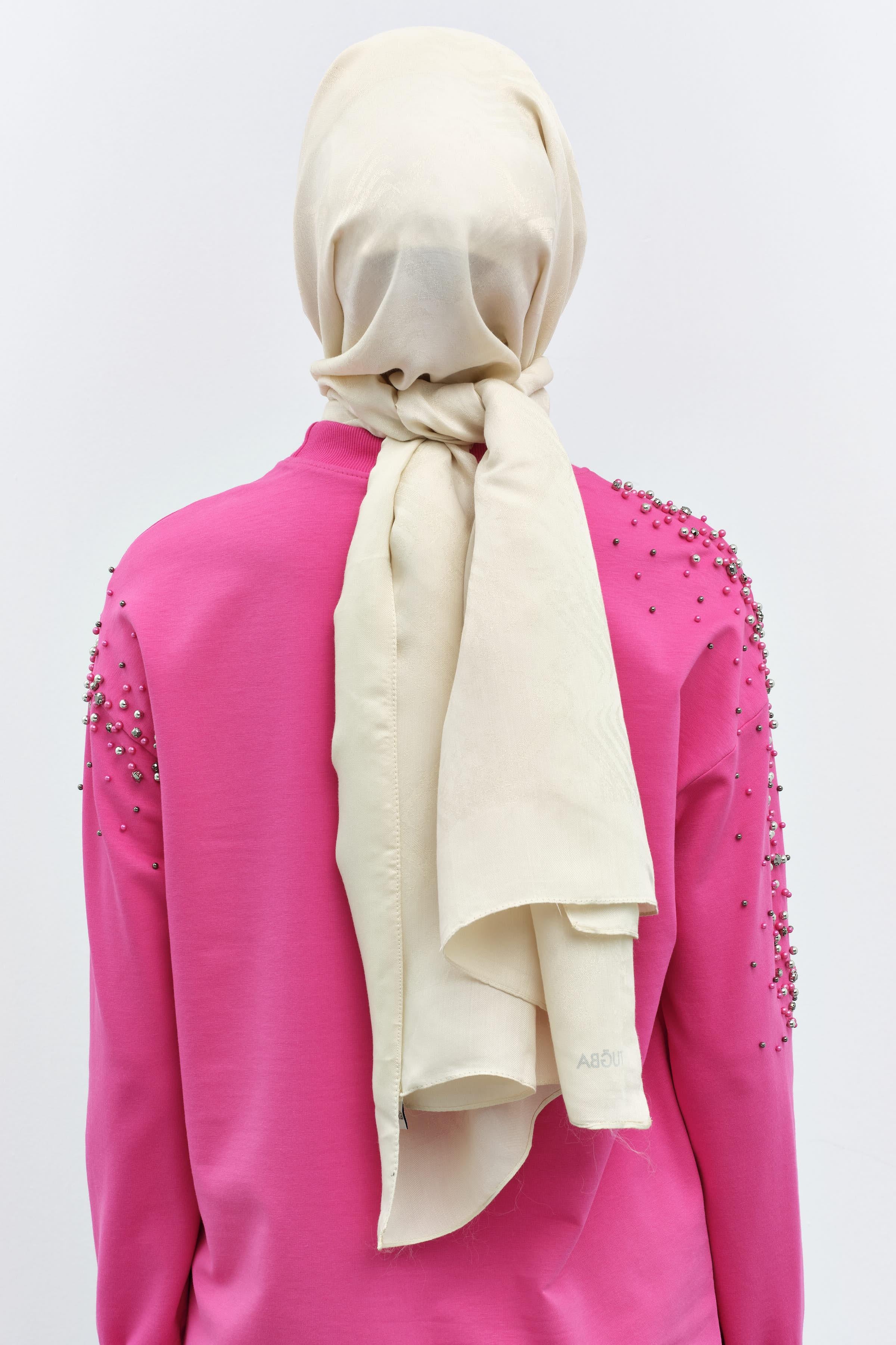 Dalga Desenli Şal - Bisküvi TUGBA