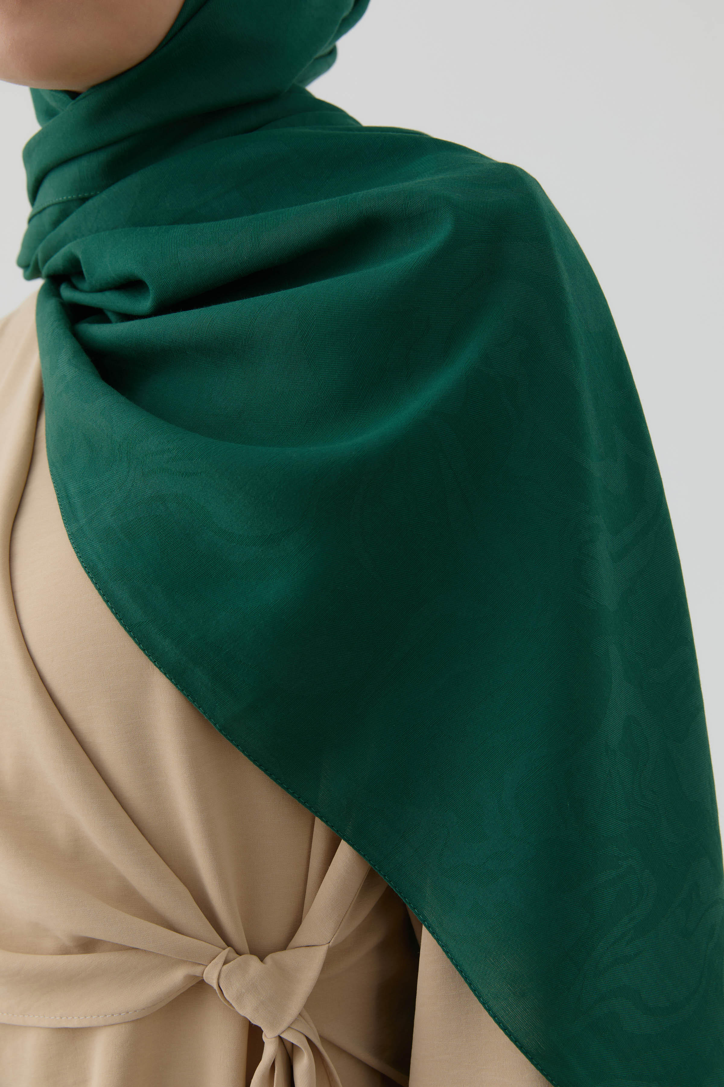 Dalgasal Desen Pamuk Şal - Zümrüt TUGBA