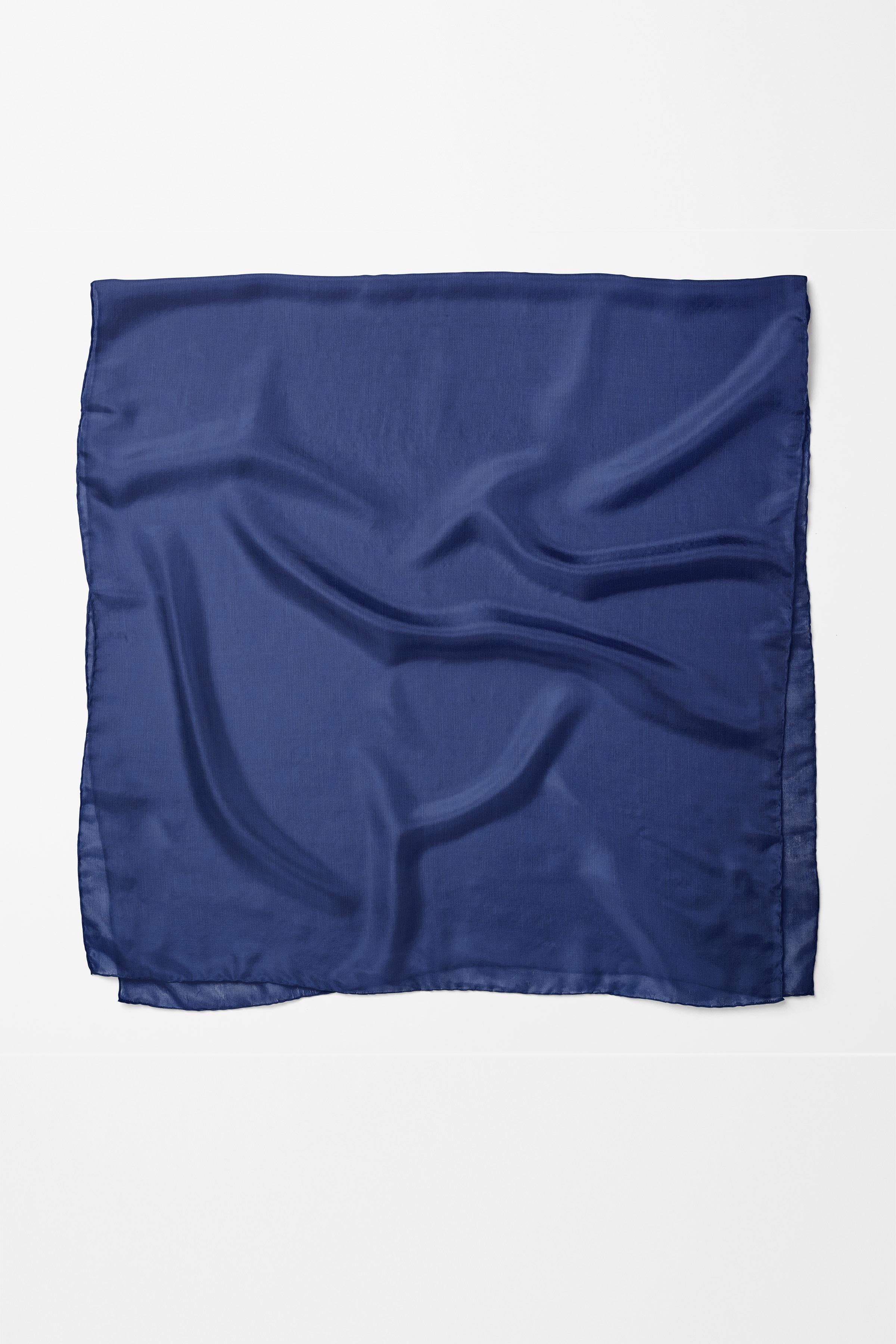 Dama Desenli Zeugma Eşarp - İndigo TUGBA