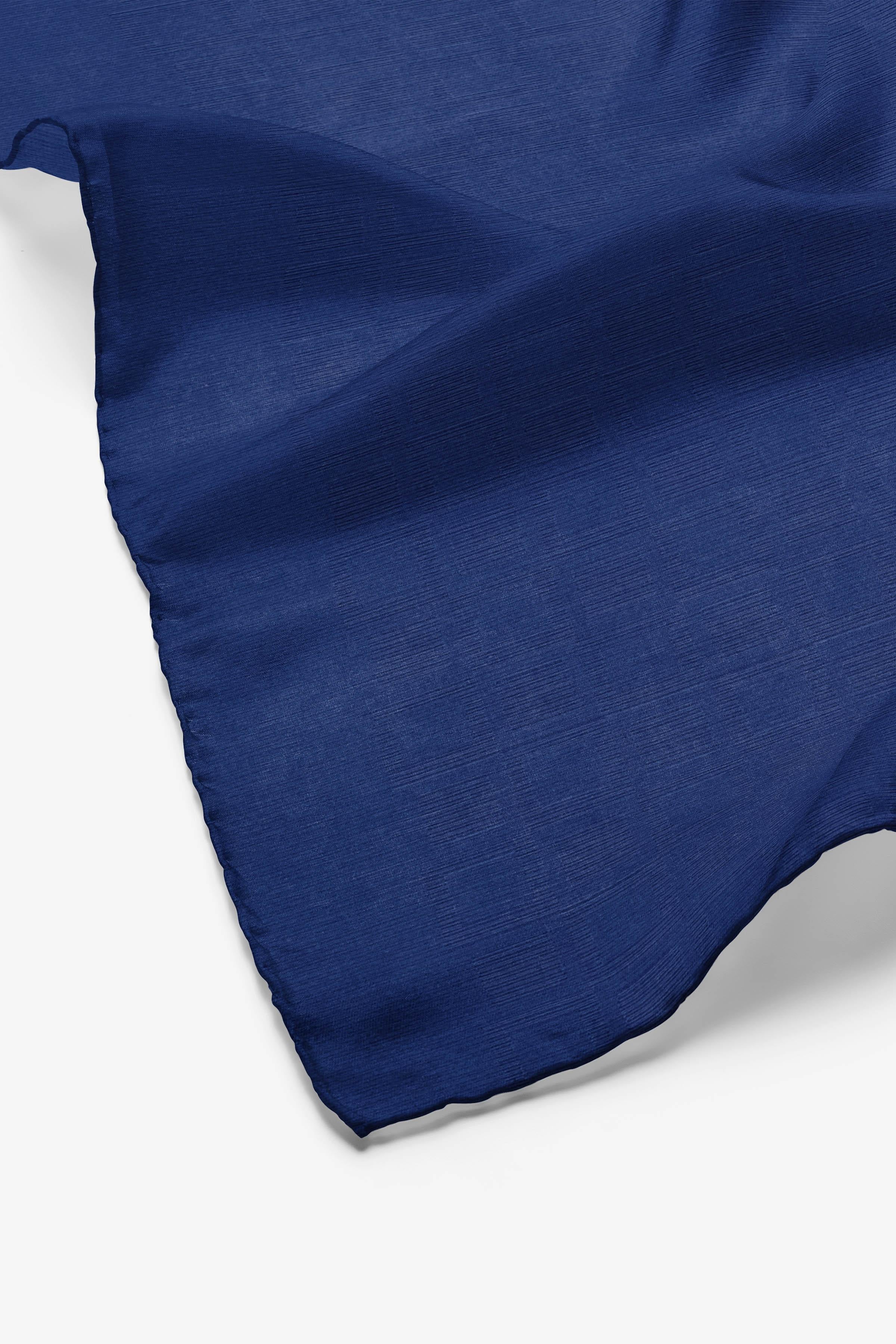 Dama Desenli Zeugma Eşarp - İndigo TUGBA