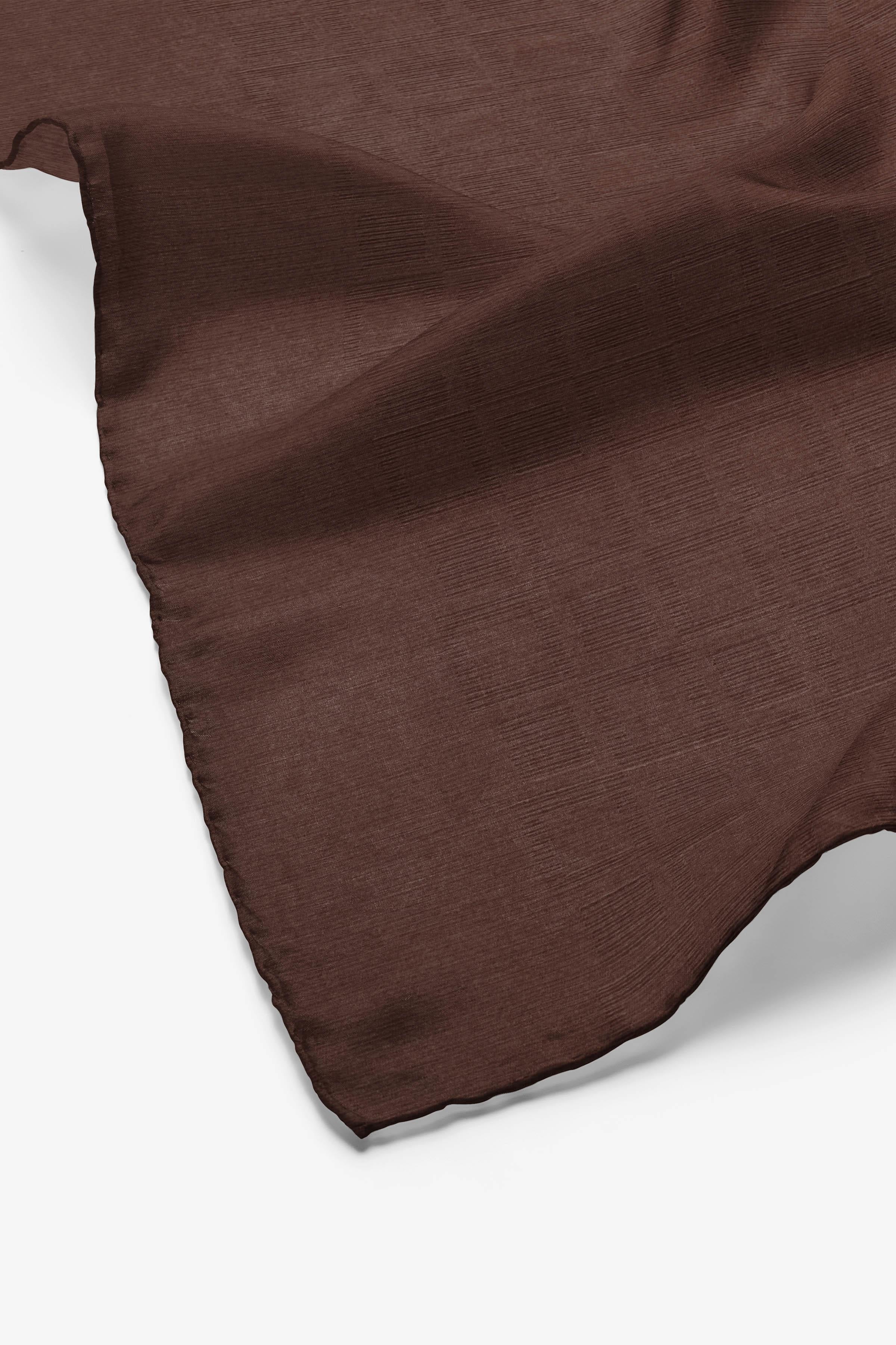 Dama Desenli Zeugma Eşarp - Kahve TUGBA