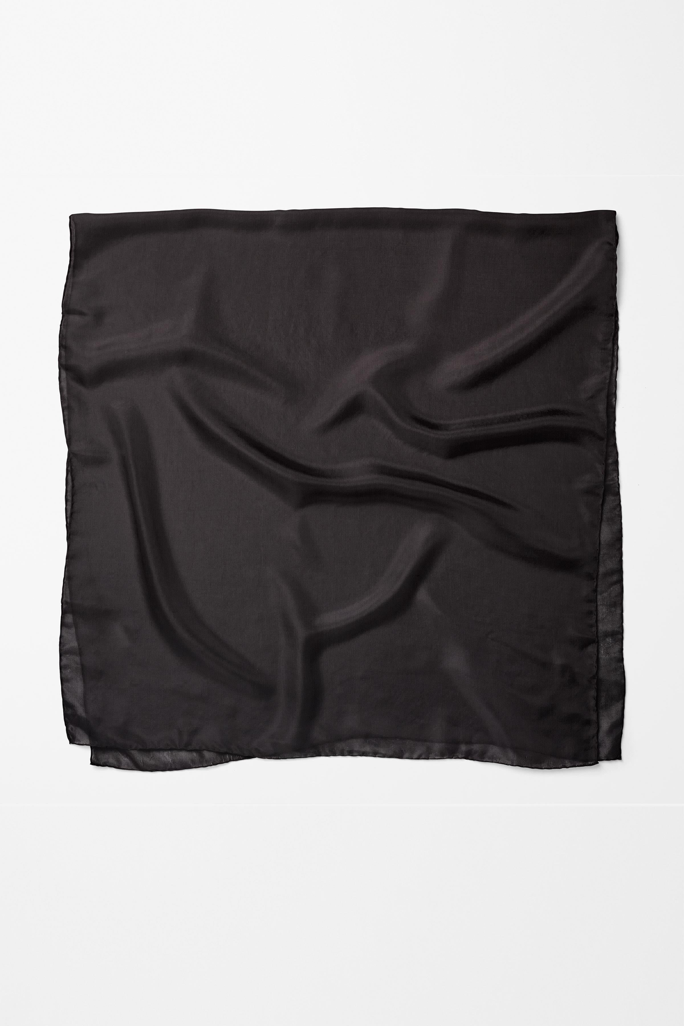 Dama Desenli Zeugma Eşarp - Siyah TUGBA